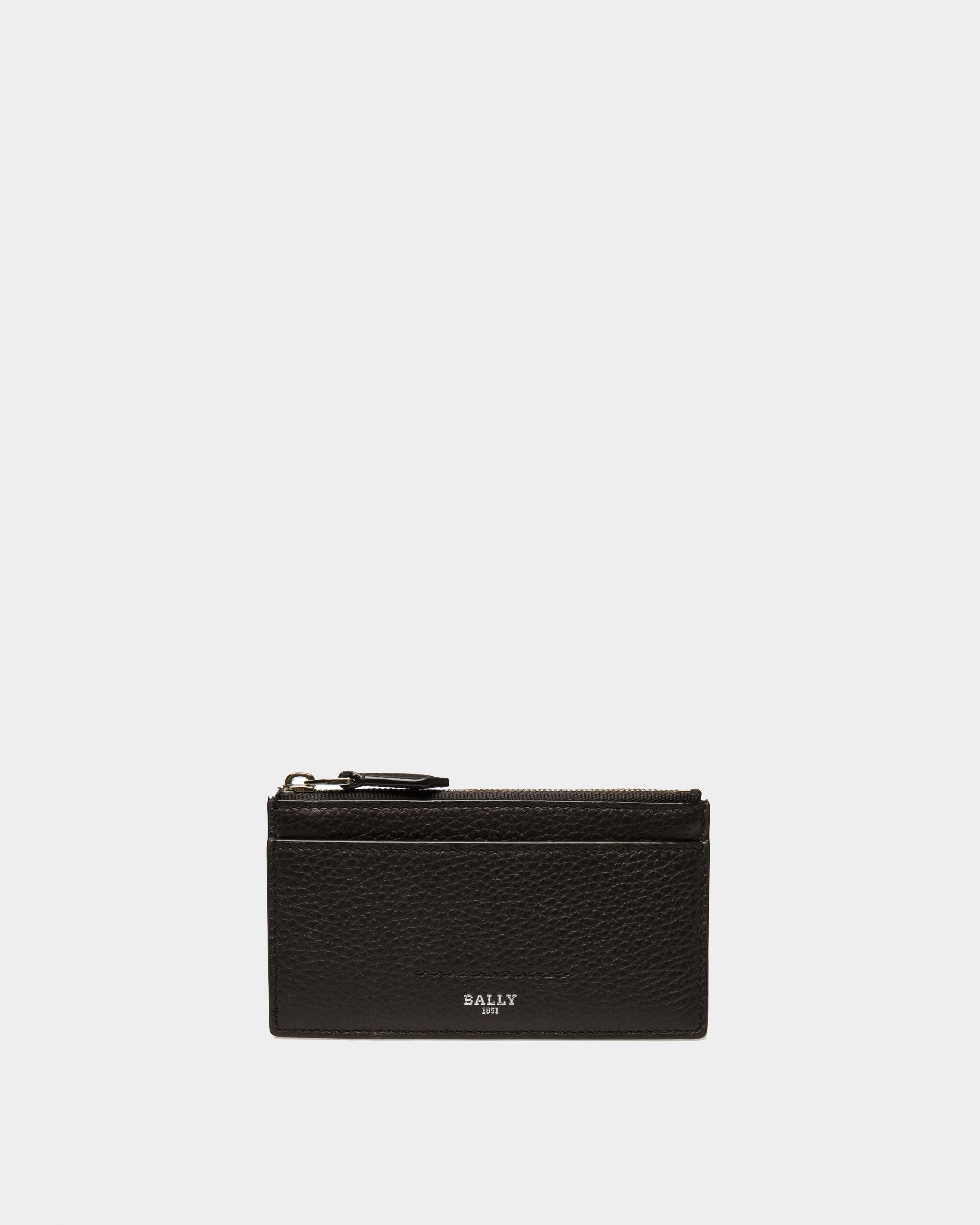 Sythom Leather Business Card Holder In Black - Men's - Bally - 01