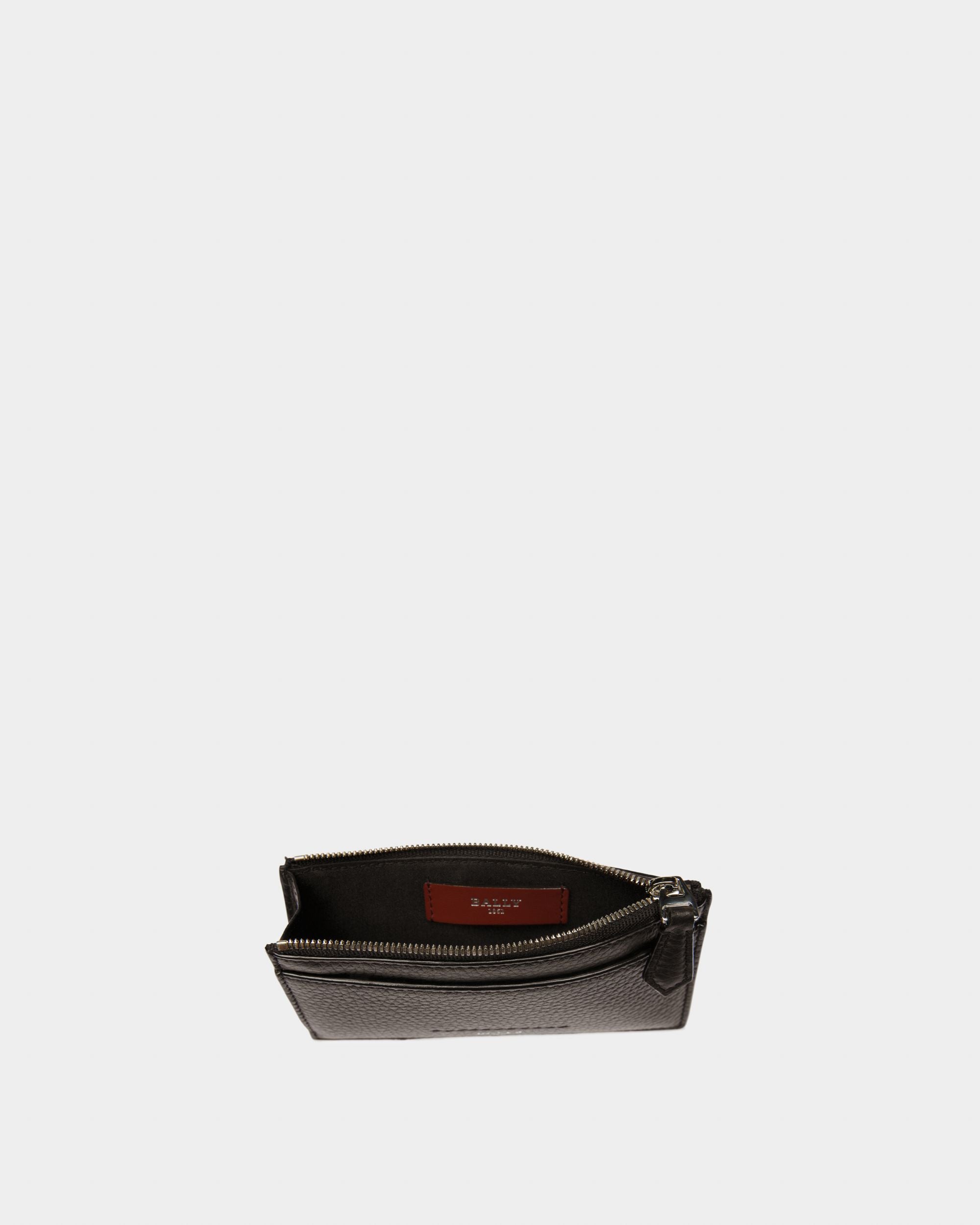 Sythom Leather Business Card Holder In Black - Men's - Bally - 03