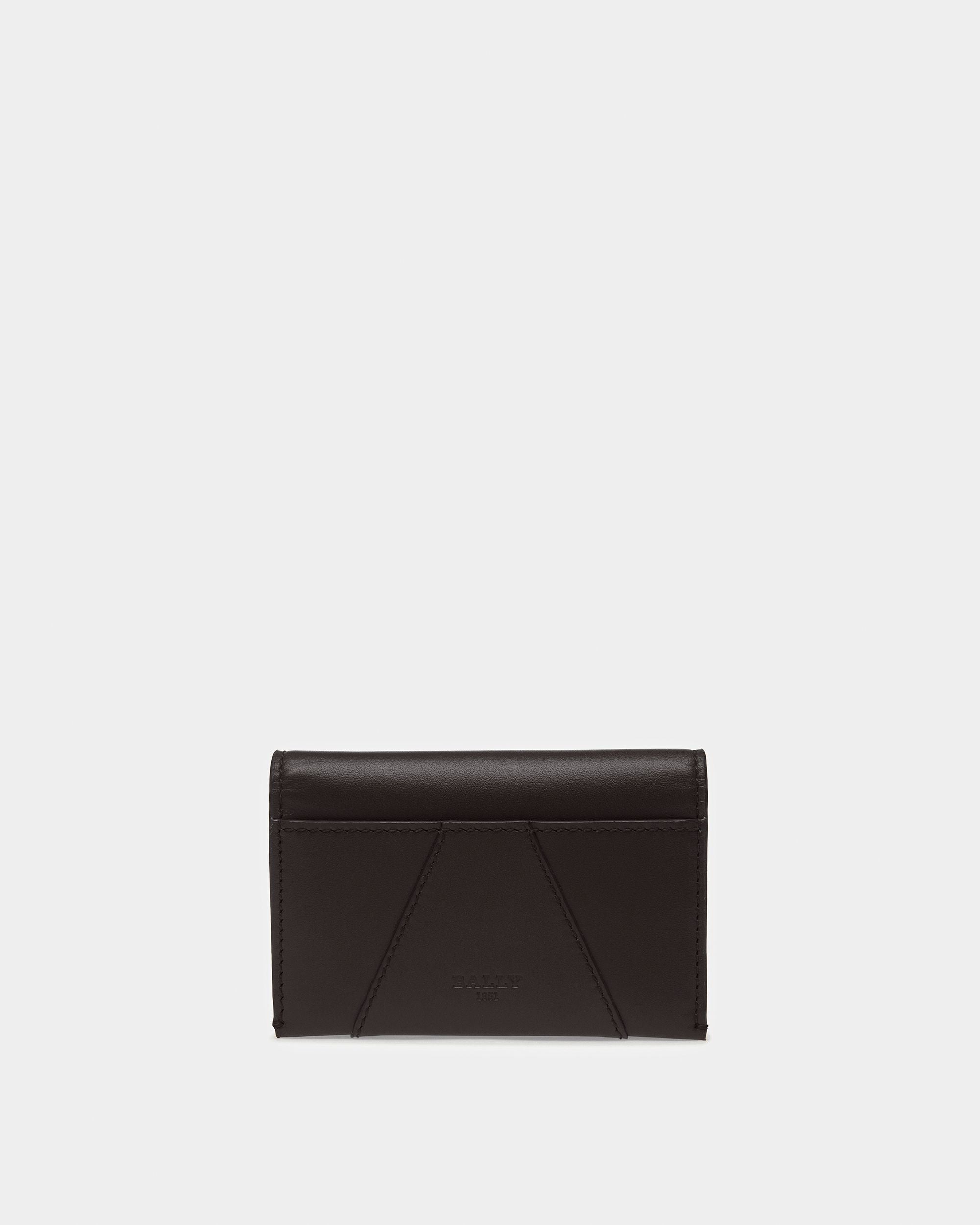 Annye Leather Business Card Holder In Black - Men's - Bally - 01