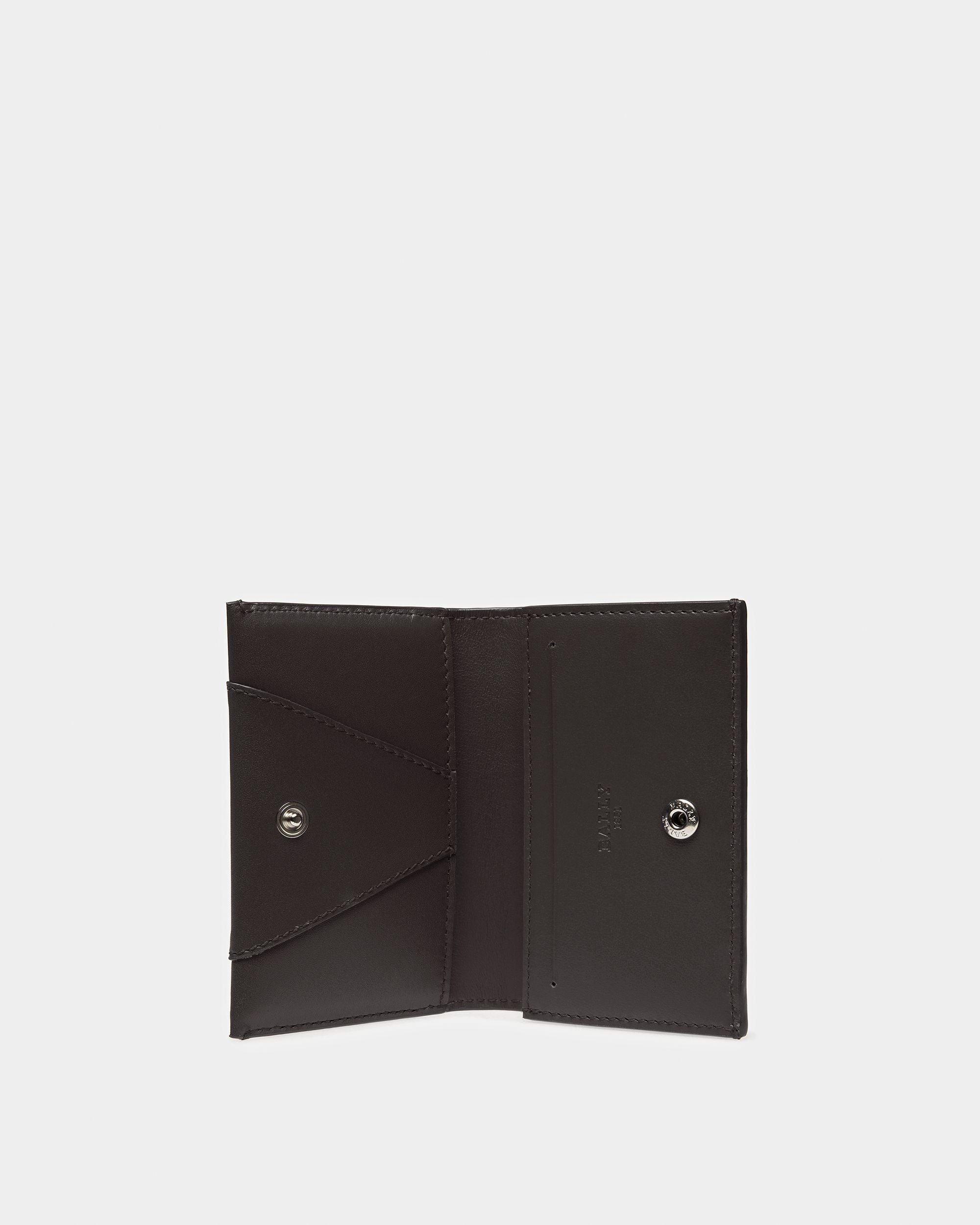 Annye Leather Business Card Holder In Black - Men's - Bally - 03