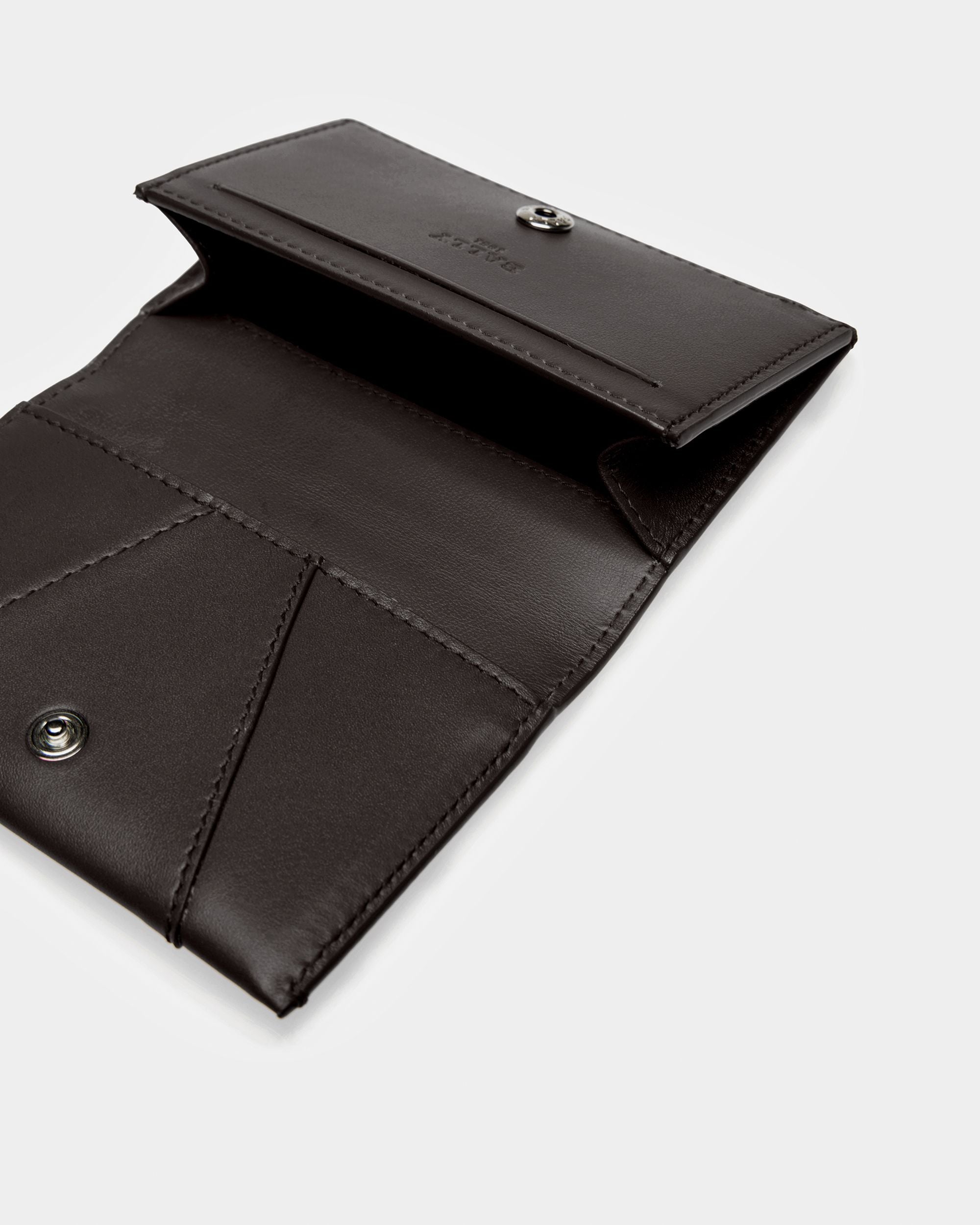 Annye Leather Business Card Holder In Black - Men's - Bally - 04