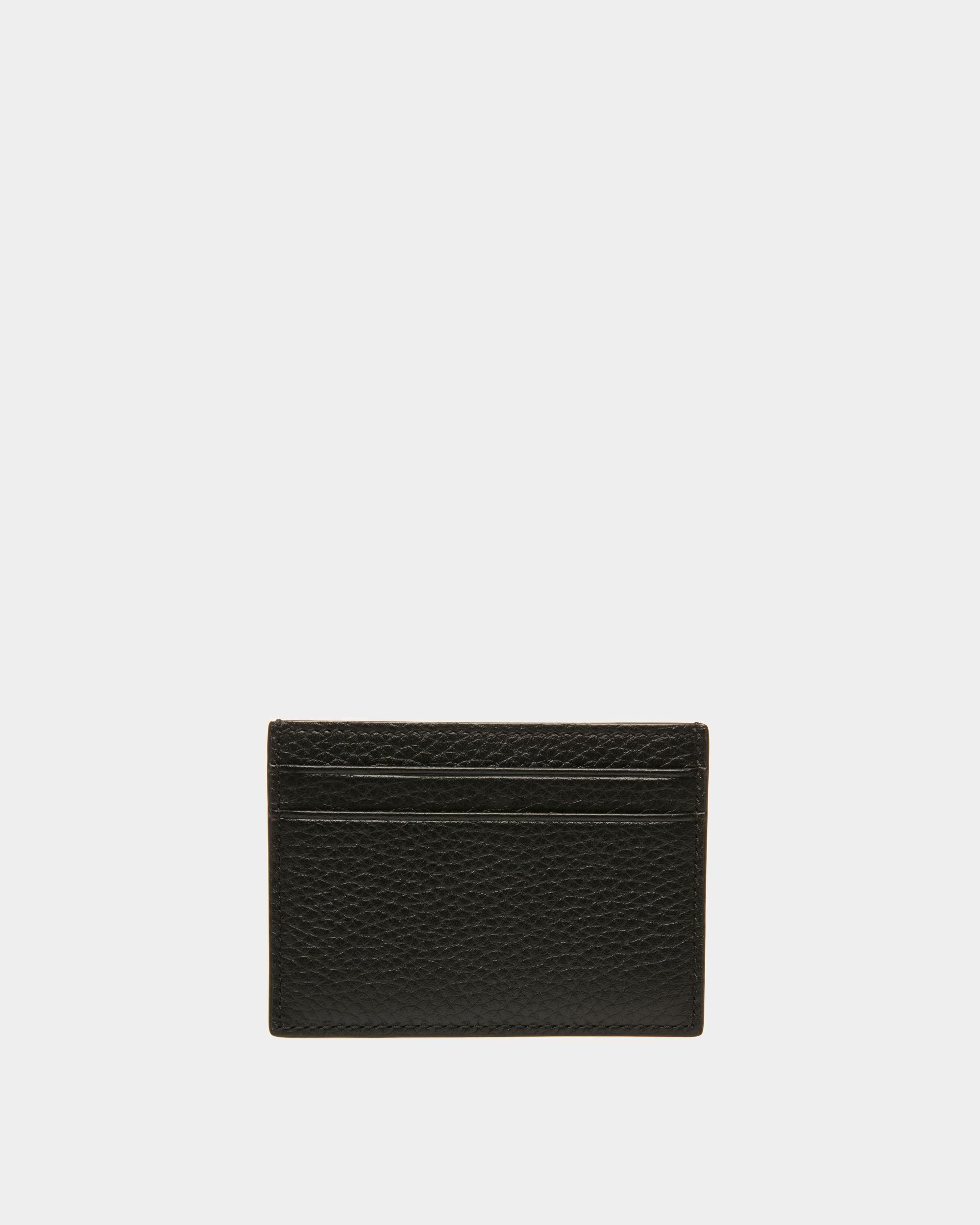 Ribbon Card Holder In Black Leather - Men's - Bally - 02