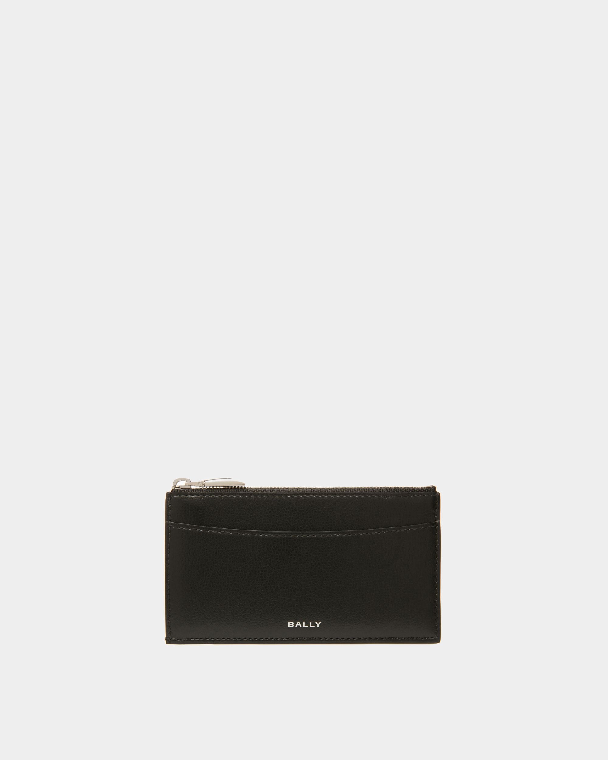Banque Business Card Holder In Black Leather - Men's - Bally - 01