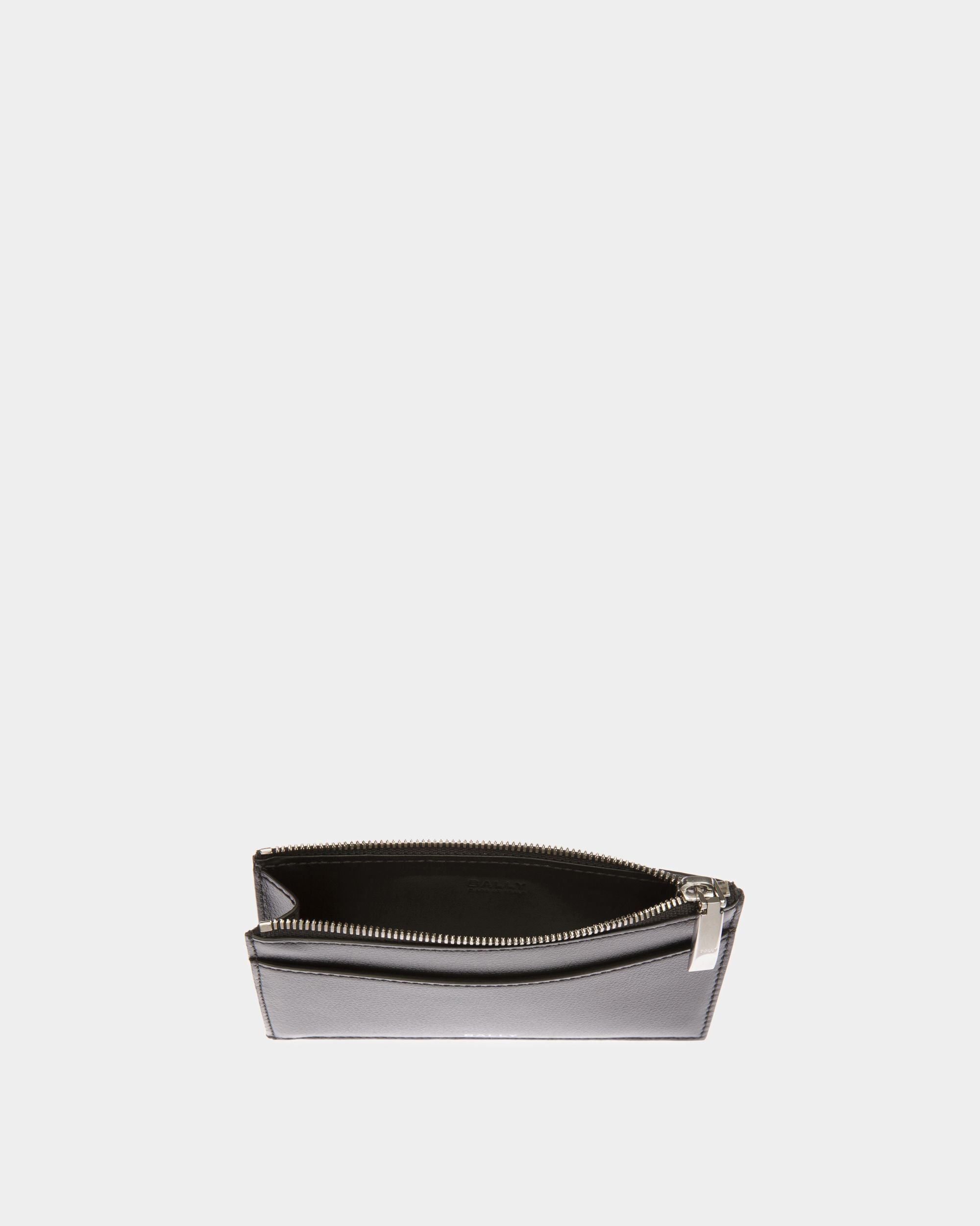Banque Business Card Holder In Black Leather - Men's - Bally - 03