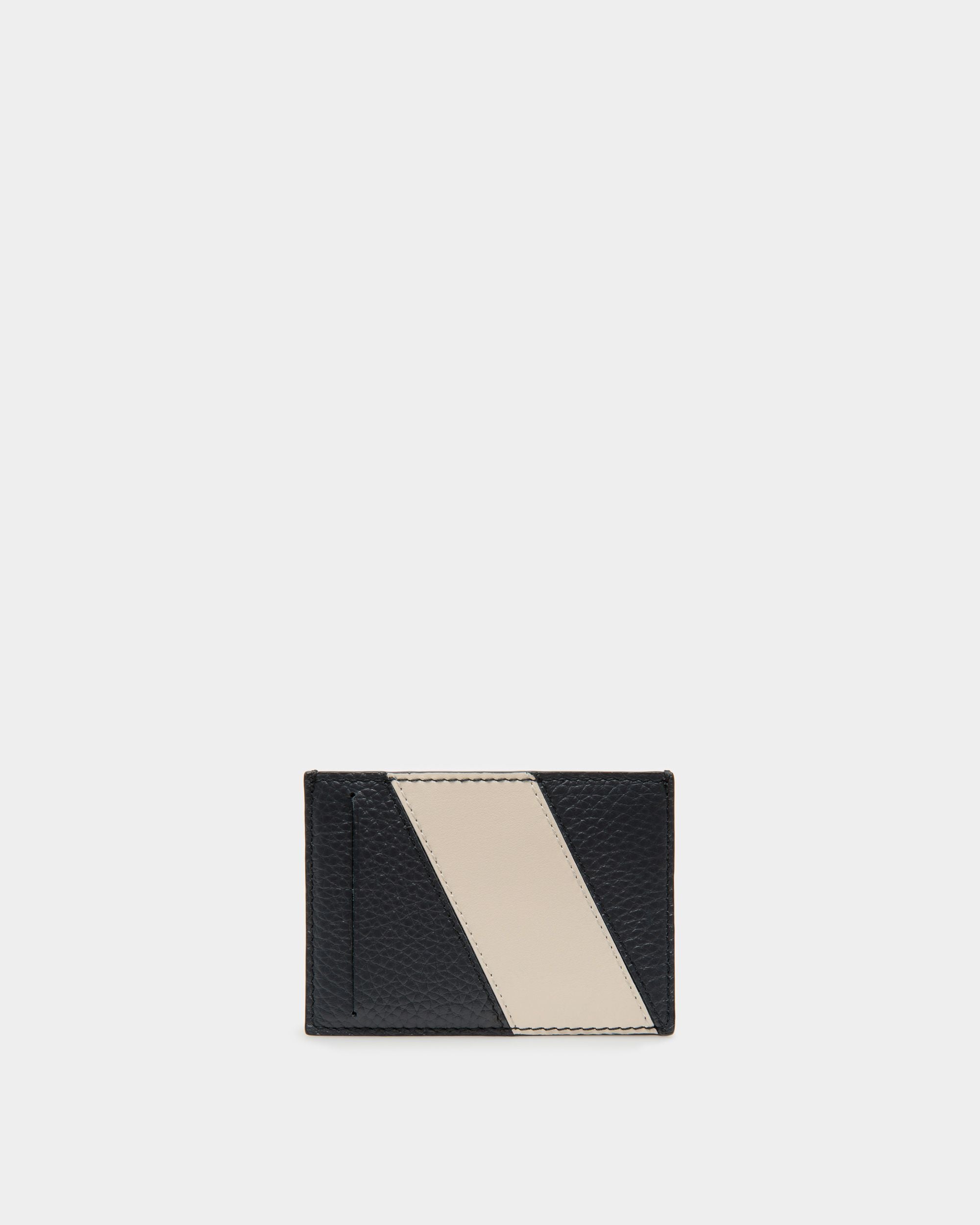 Lago Business Card Holder In Midnight Leather - Men's - Bally - 02