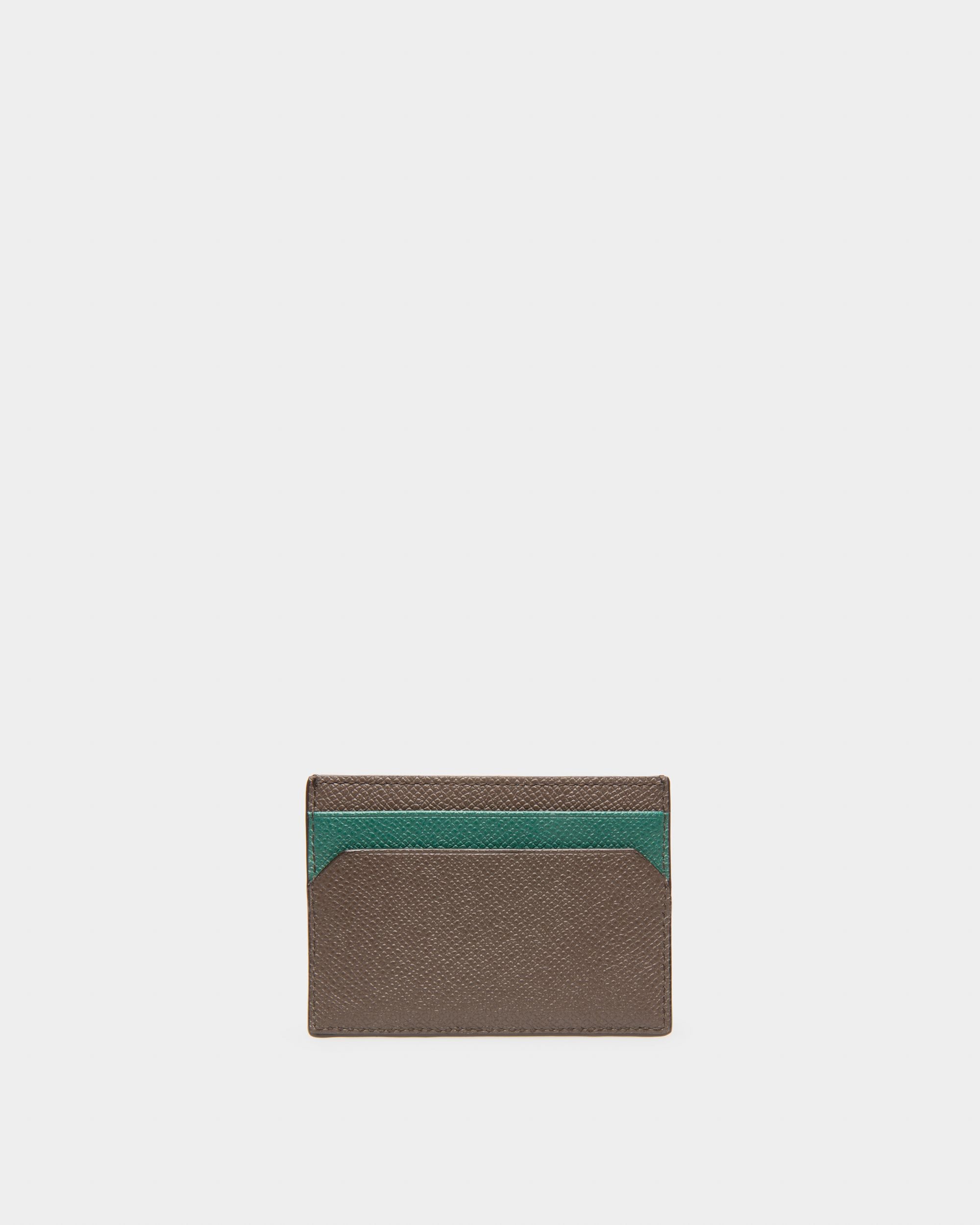 Bhar Leather Card Holder In Army Green - Men's - Bally - 02