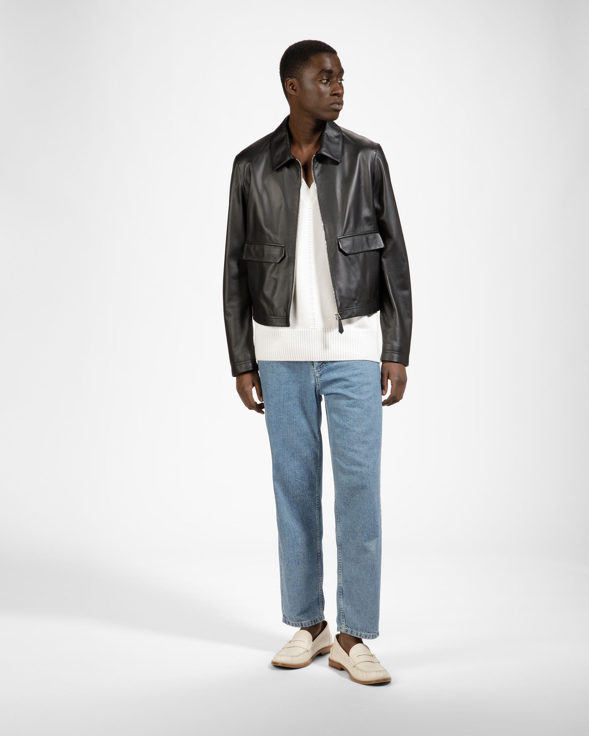 Leather Patch Pocket Jacket - Men's - Bally - 02