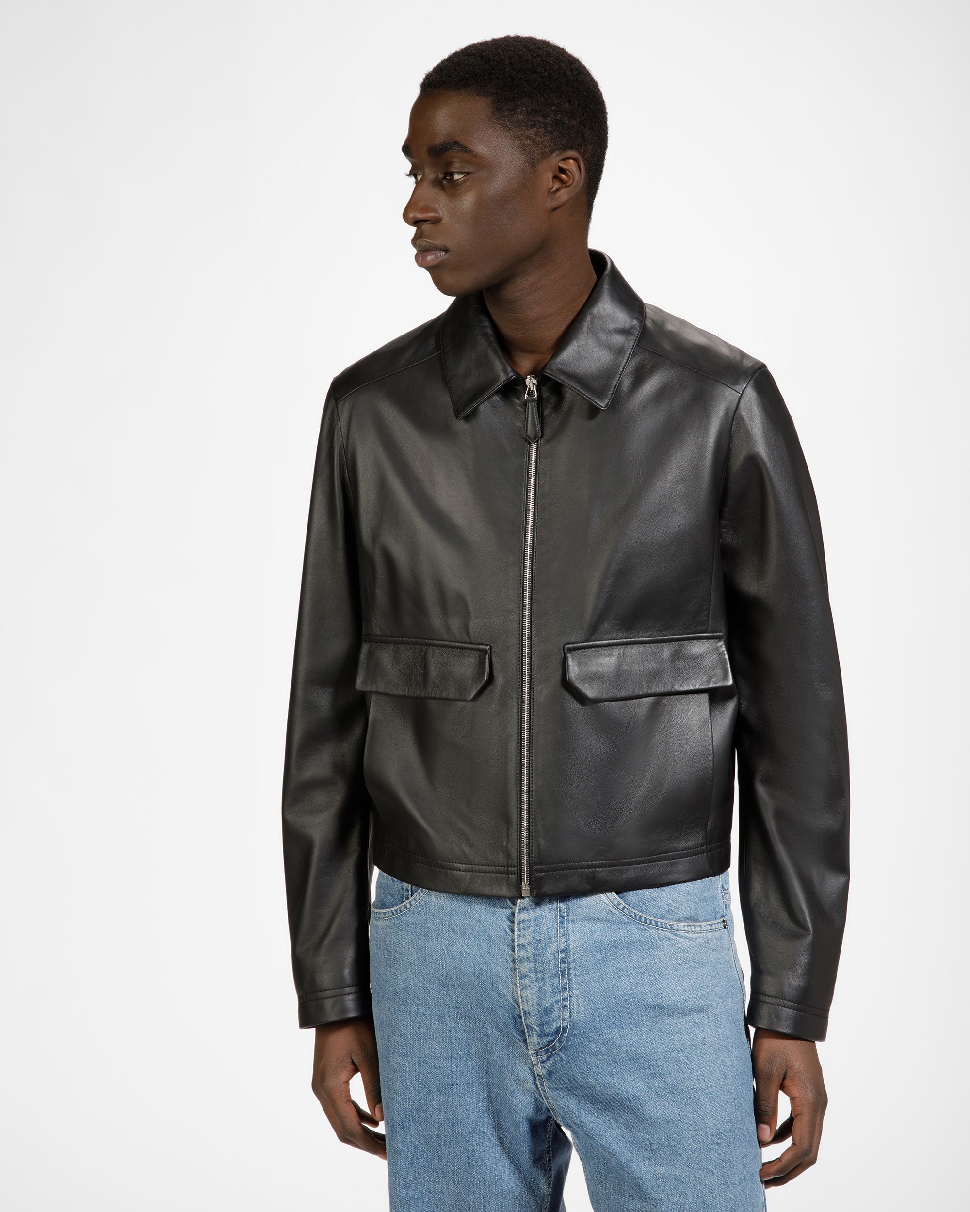 Leather Patch Pocket Jacket - Men's - Bally - 03