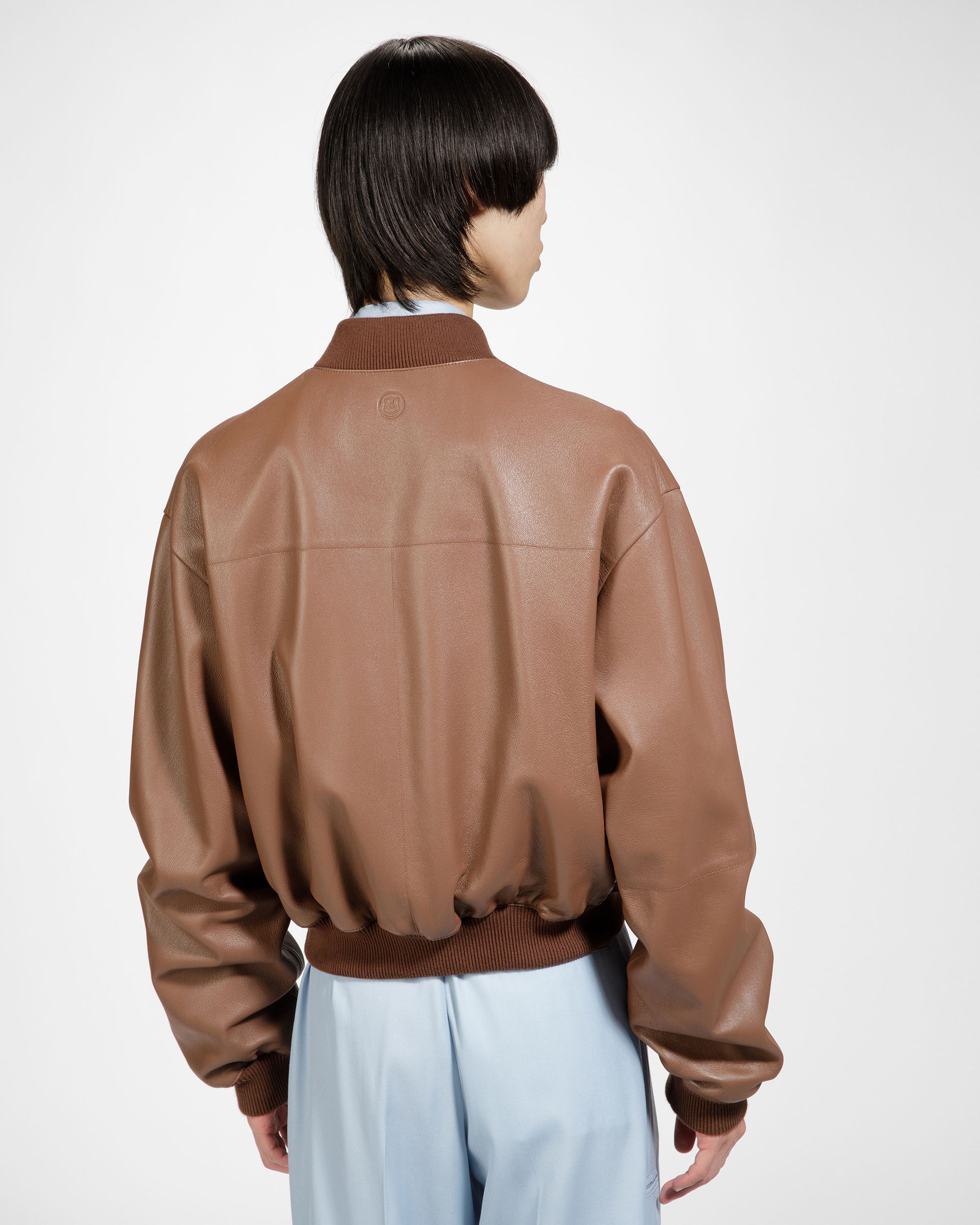 Leather Bomber Jacket In Brown - Men's - Bally - 02