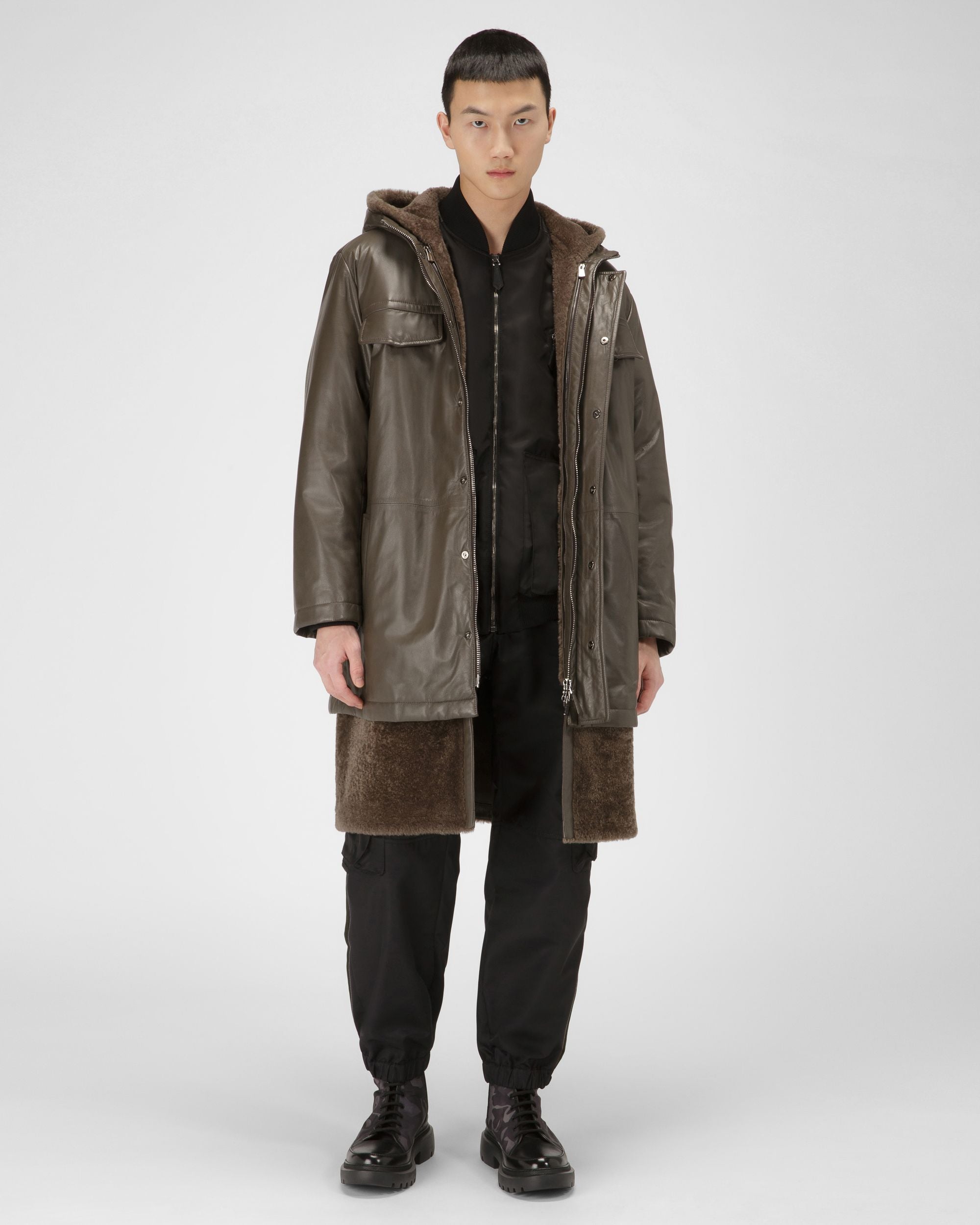 Leather Coat In Brown - Men's - Bally - 07