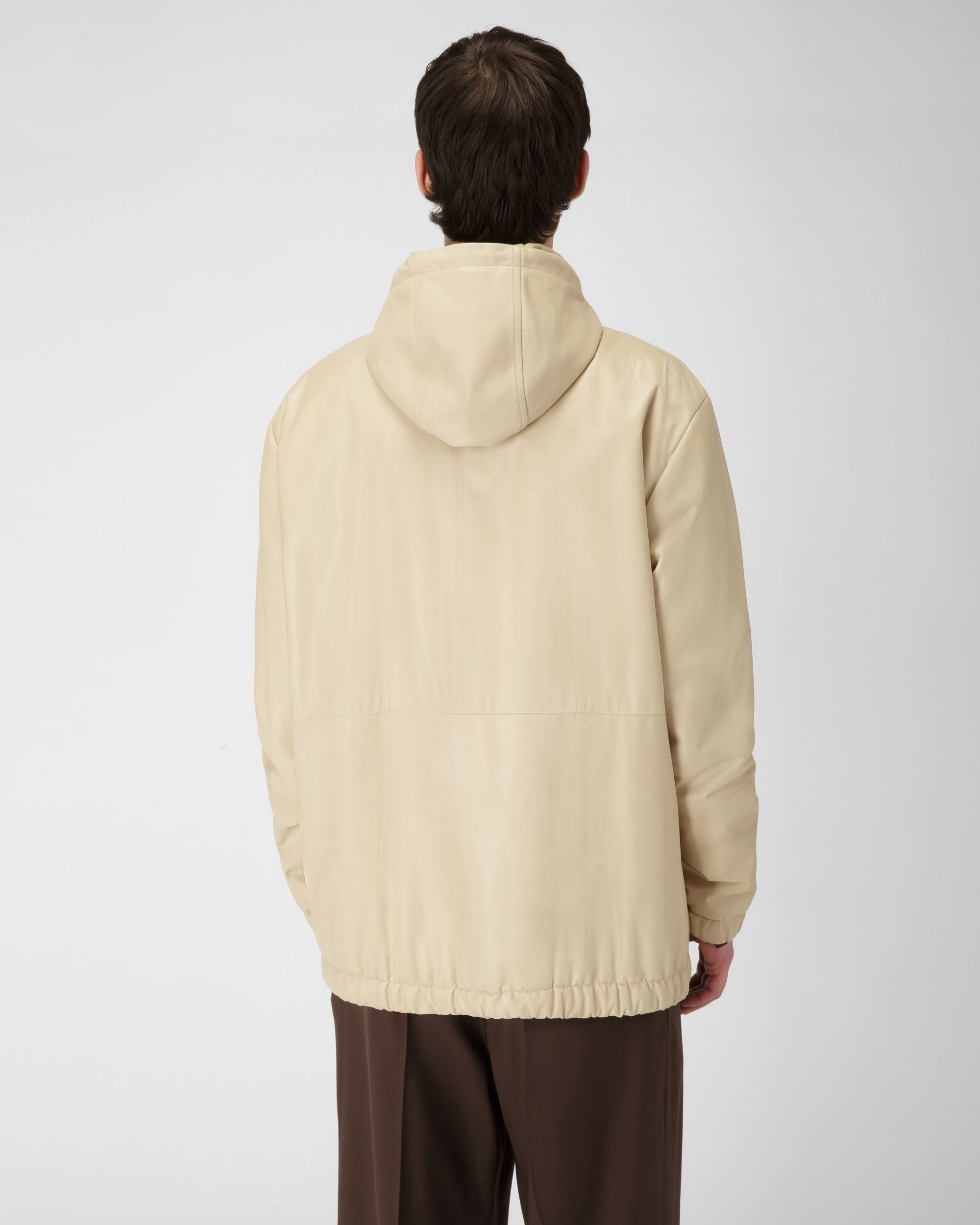 Leather Jacket In Beige - Men's - Bally - 03