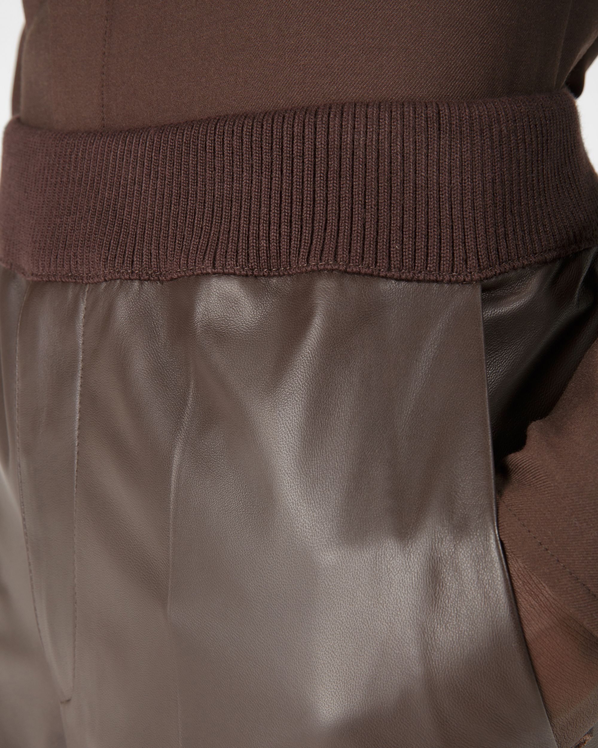 Leather Trousers In Ebony Brown - Men's - Bally - 02