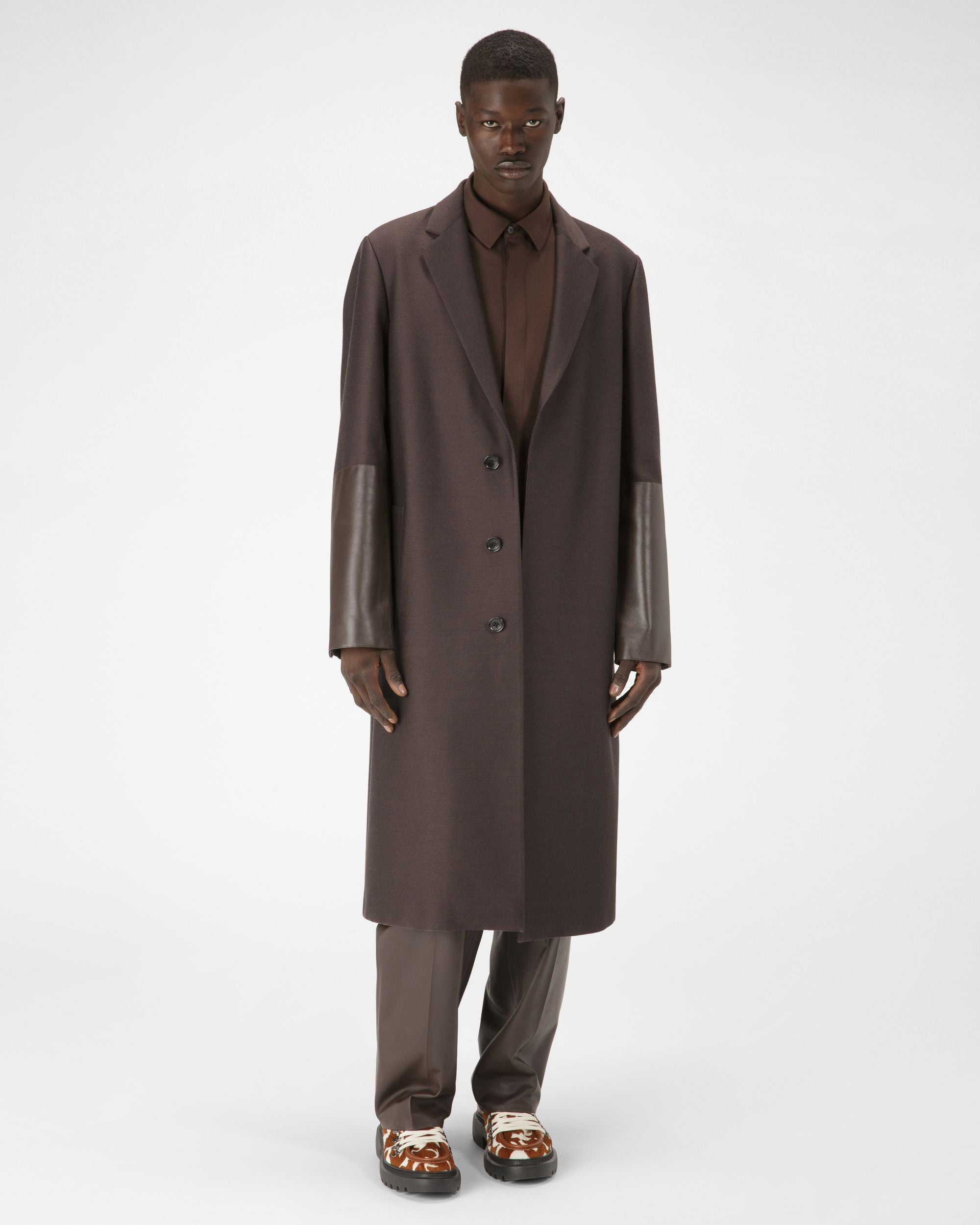 Leather Trousers In Ebony Brown - Men's - Bally - 05