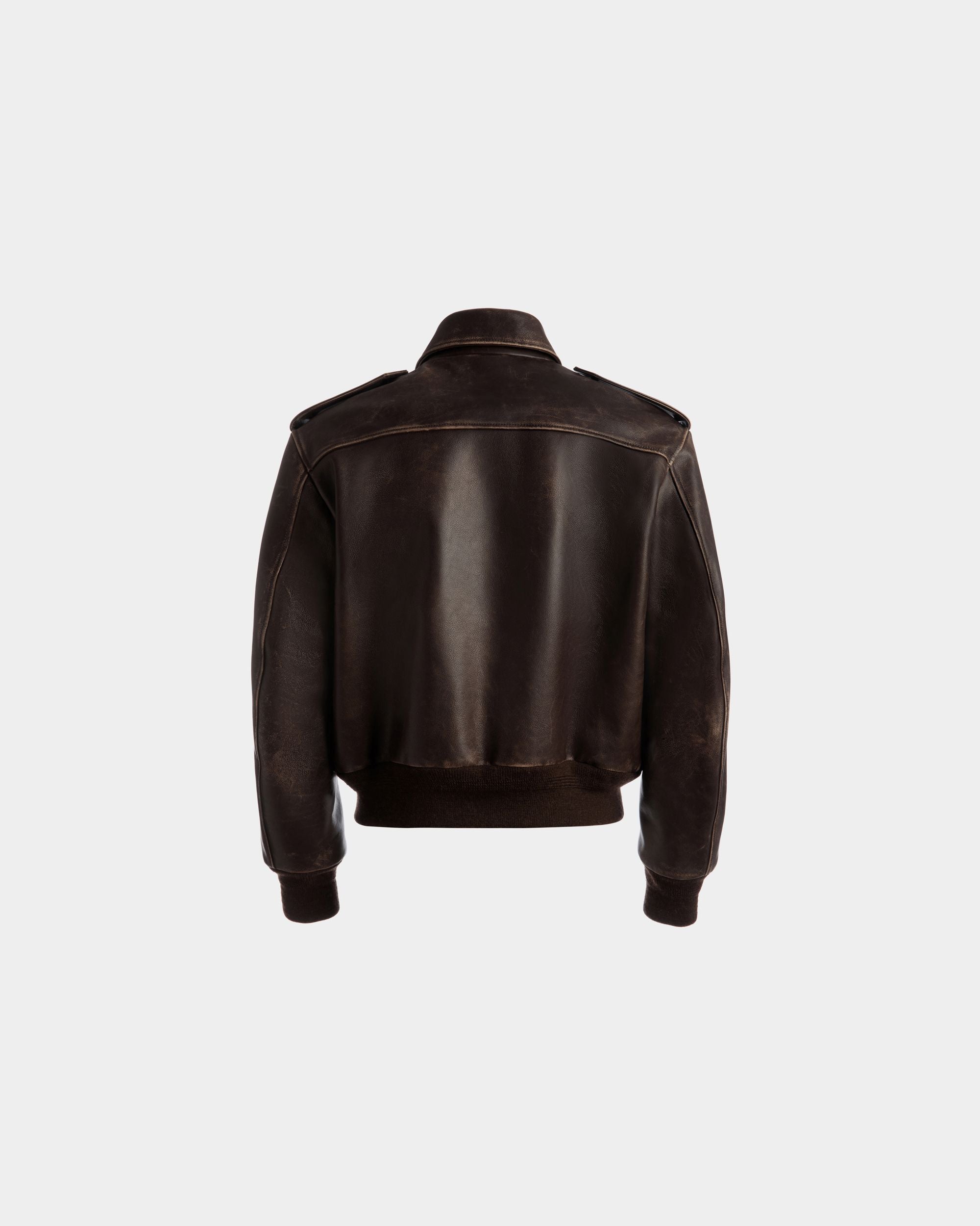 Bomber Jacket In Brown Leather - Men's - Bally - 06