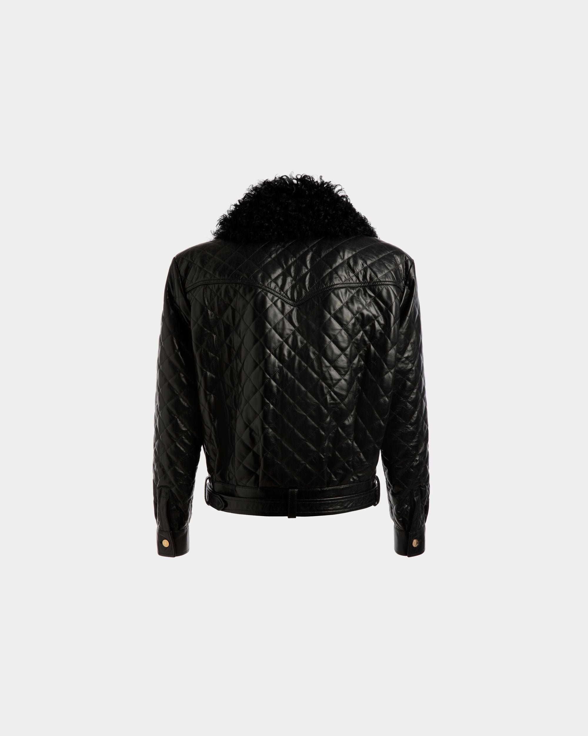 Bomber Jacket In Black Leather - Men's - Bally - 07