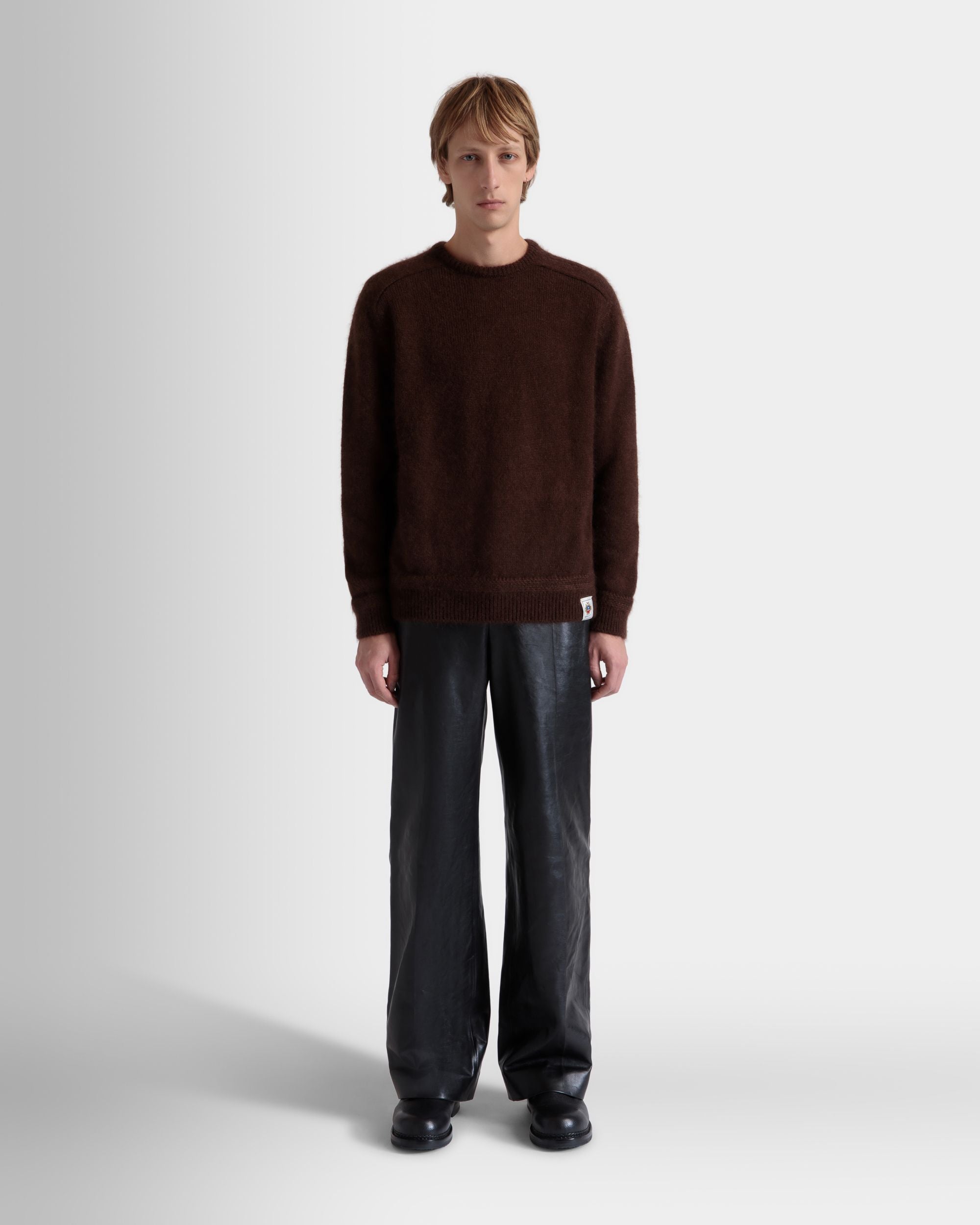 High Waist Pants In Black Leather - Men's - Bally - 02