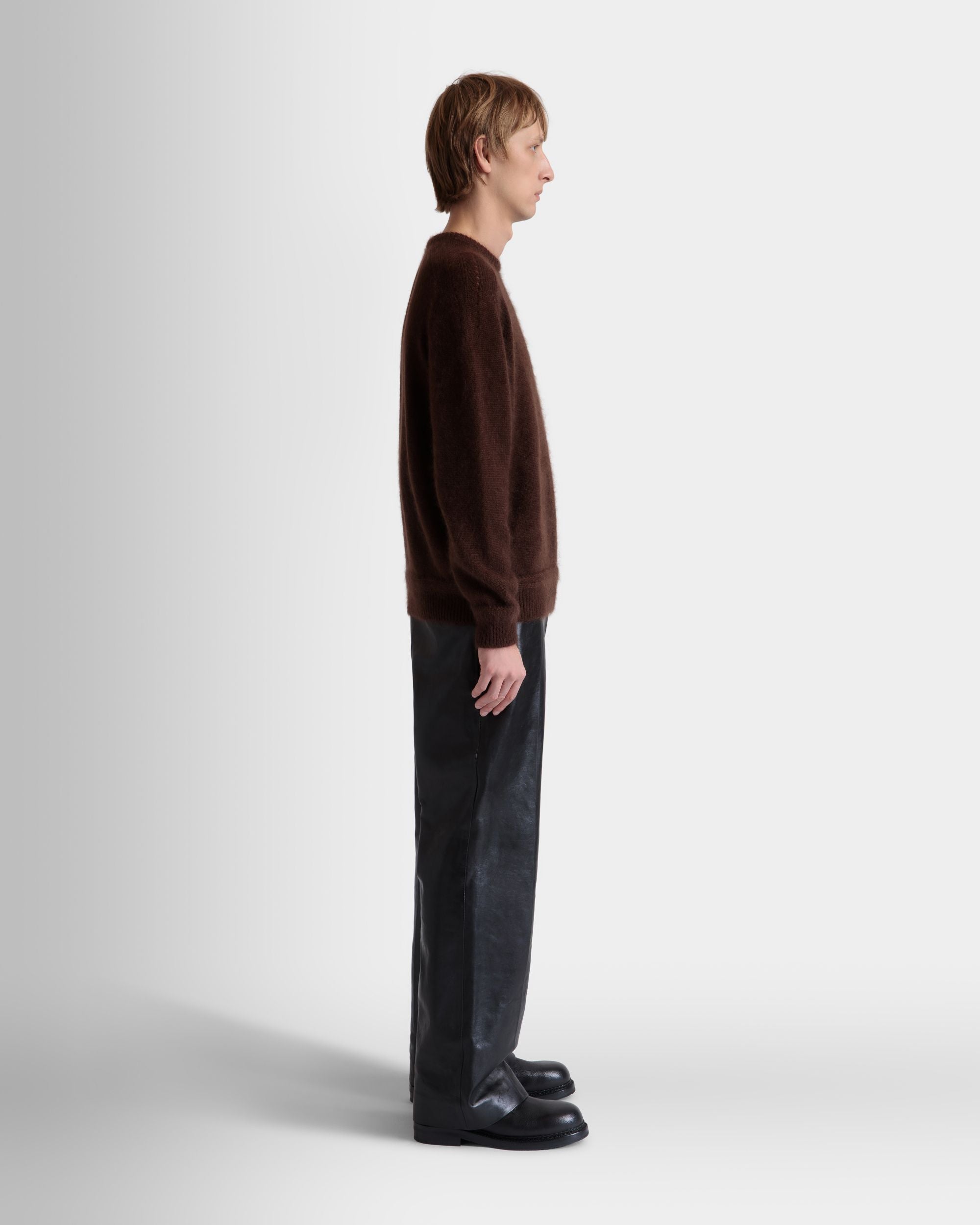High Waist Pants In Black Leather - Men's - Bally - 06