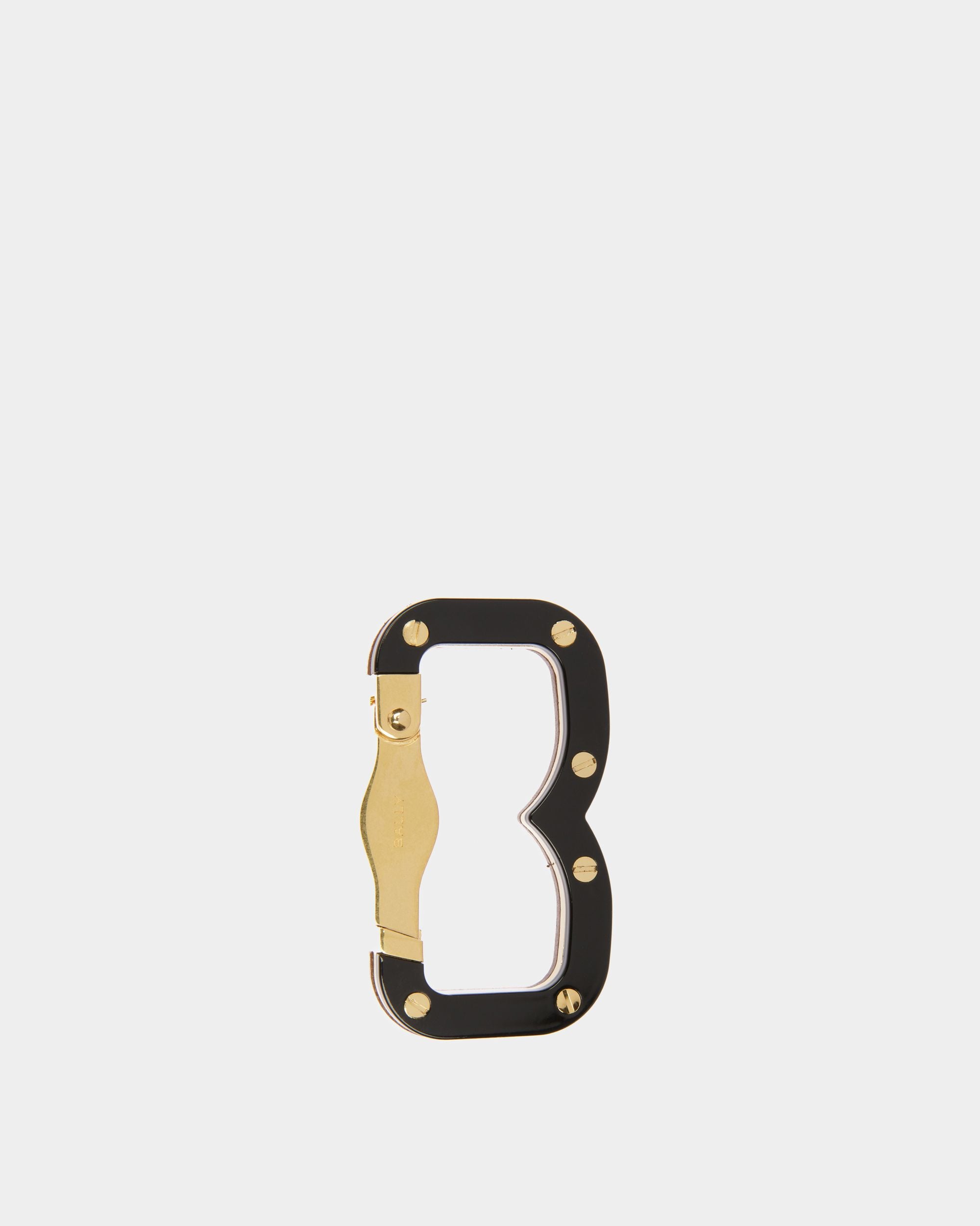 Banque Key Holder In Hammered Gold - Men's - Bally - 01