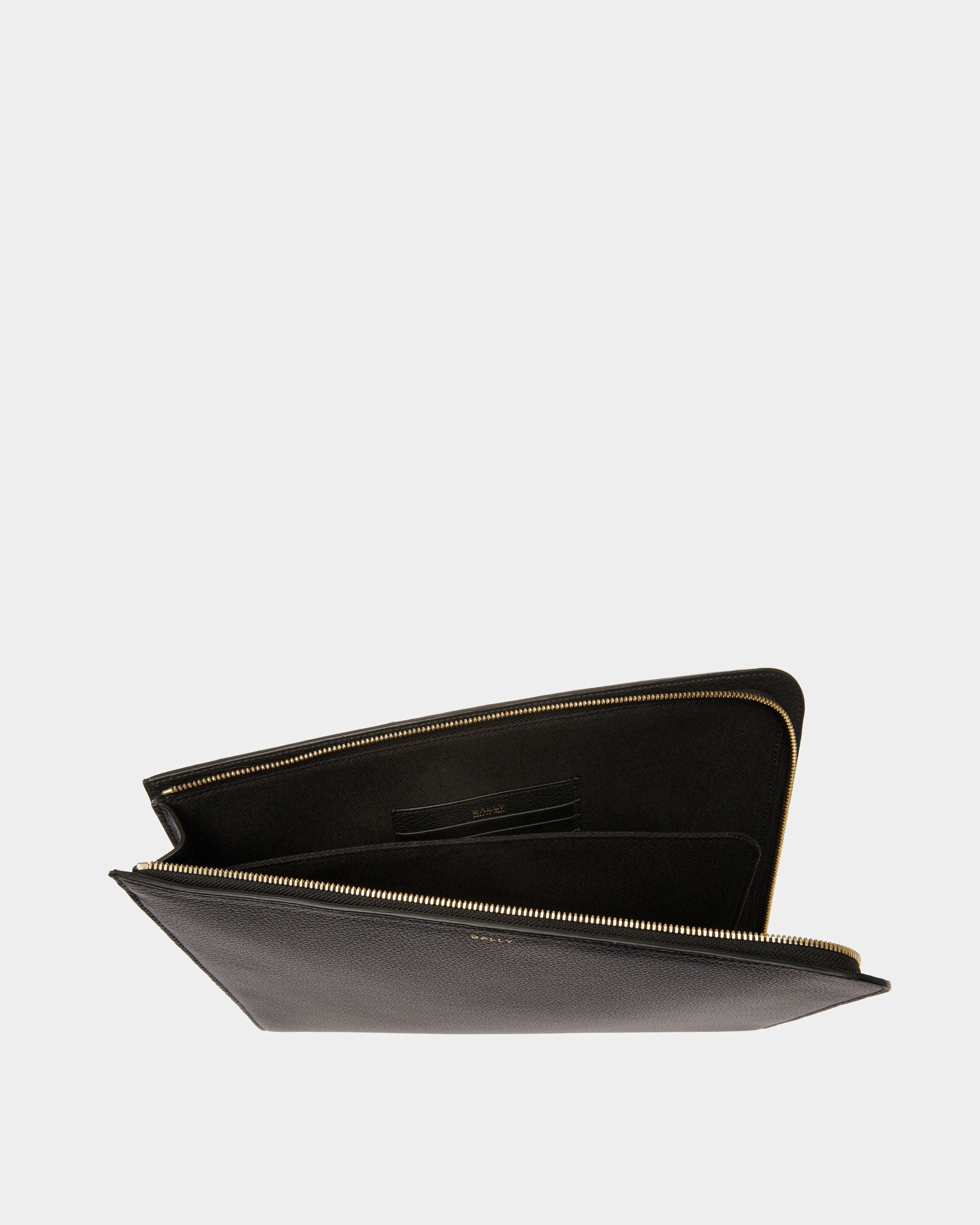 Tech Folio In Black Leather - Men's - Bally - 03