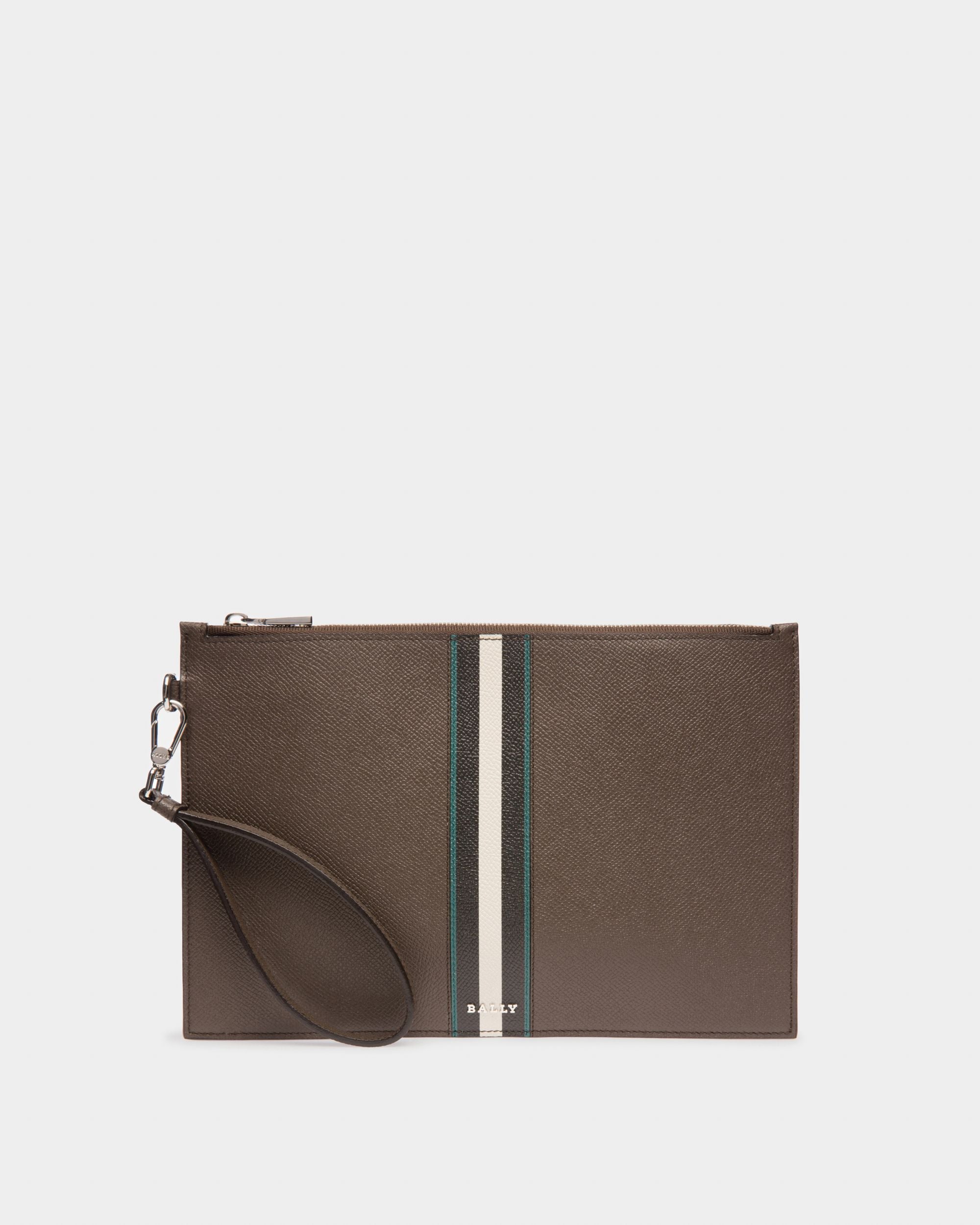 Benery Leather Necessaire In Army Green - Men's - Bally - 01