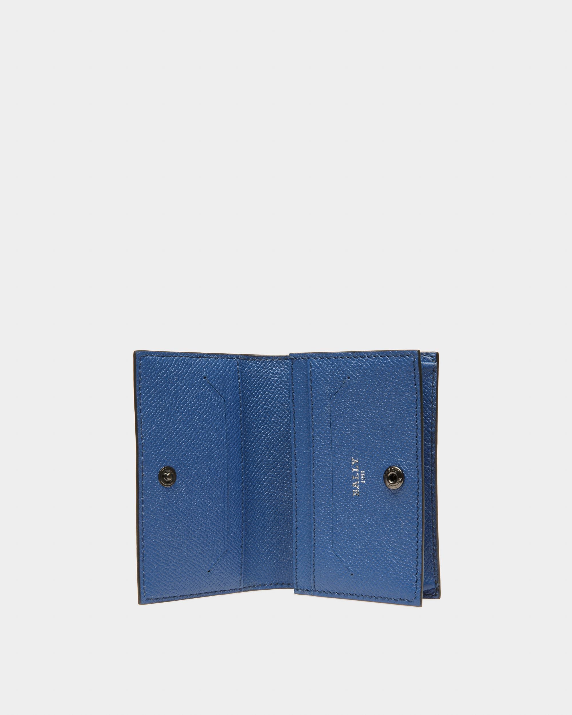 Men s Brenty Leather Wallet In Black Blue Bally