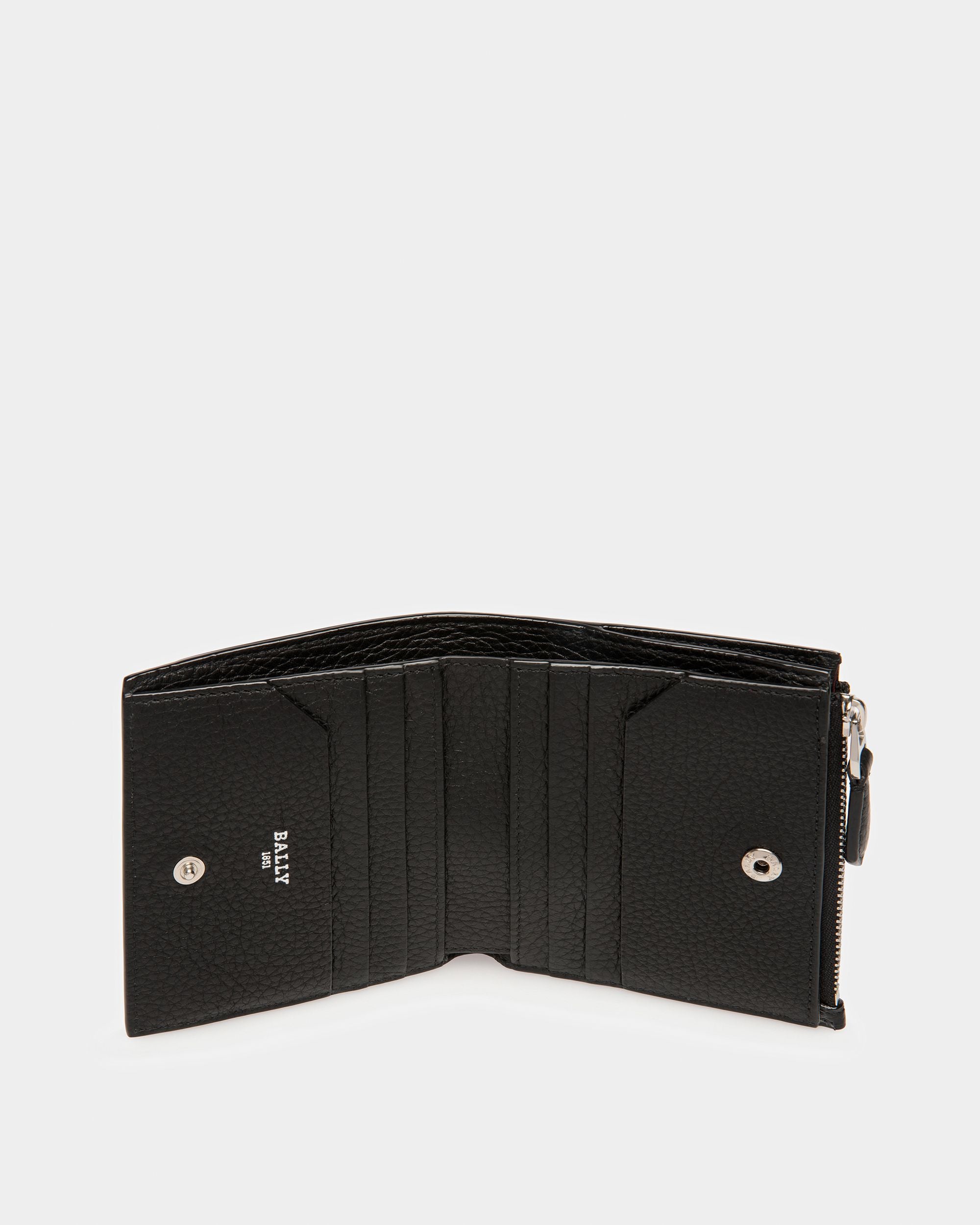Scunner Leather Wallet In Black - Men's - Bally - 04