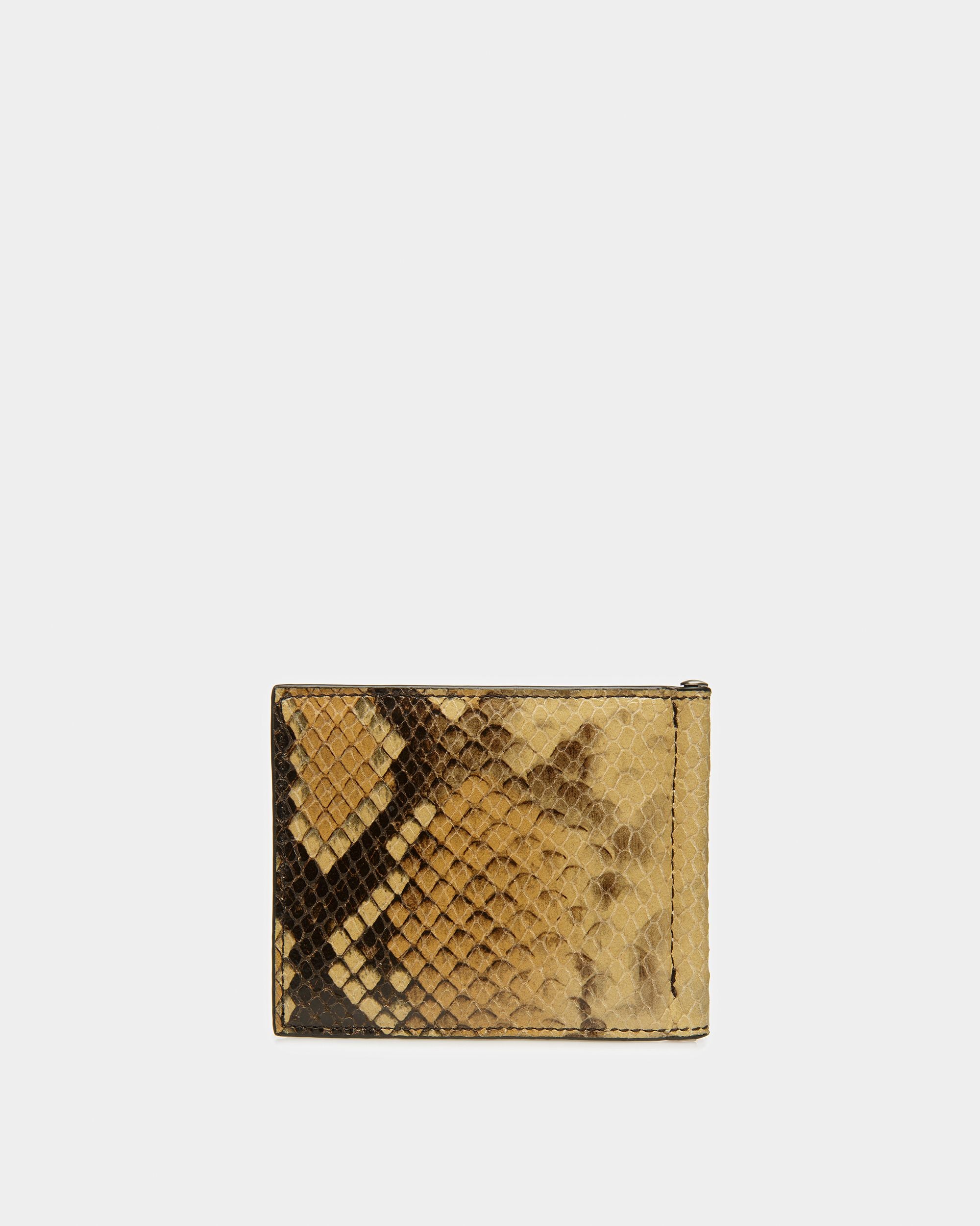 Bifold Clip Wallet In Python Print - Men's - Bally - 02