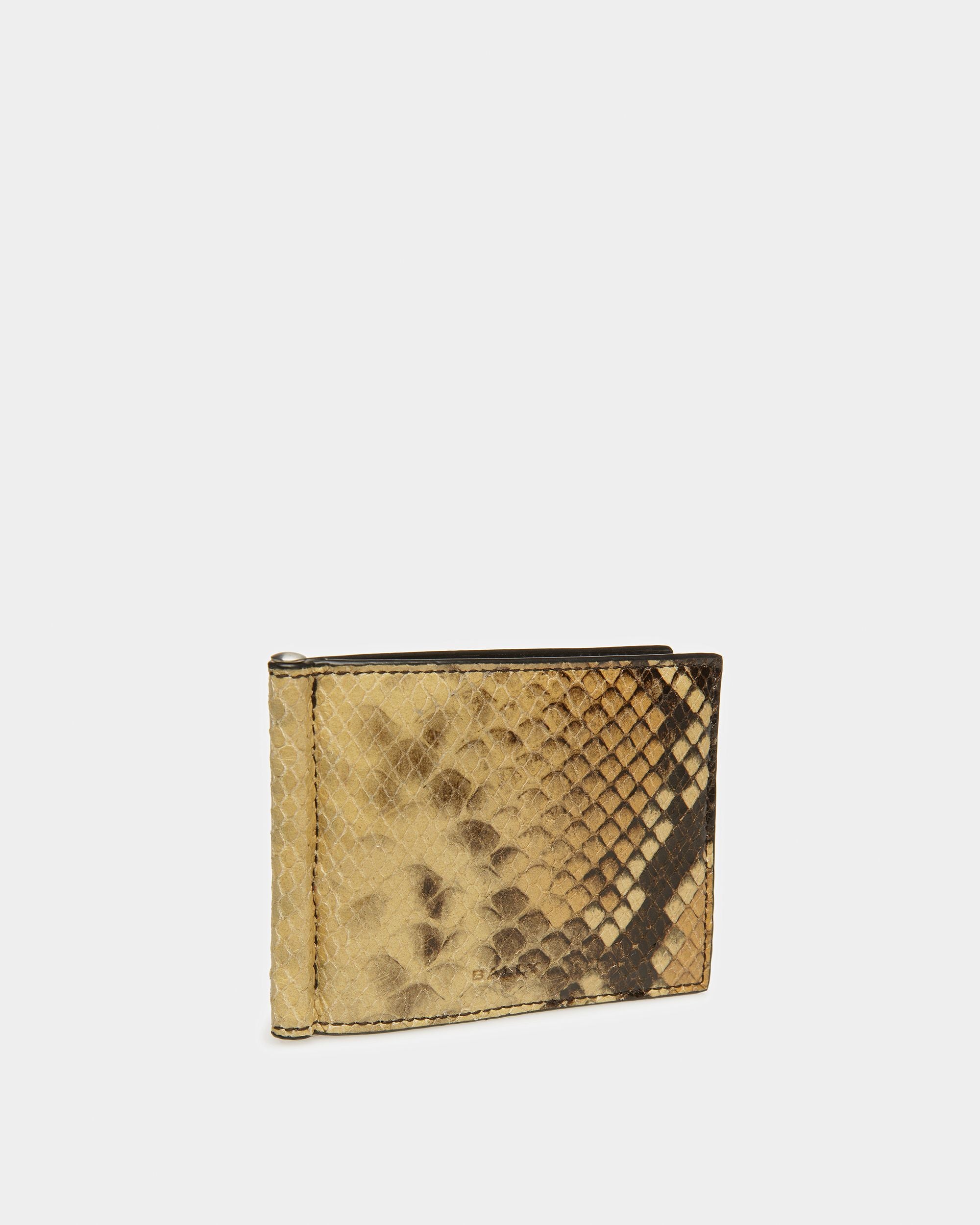 Bifold Clip Wallet In Python Print - Men's - Bally - 05