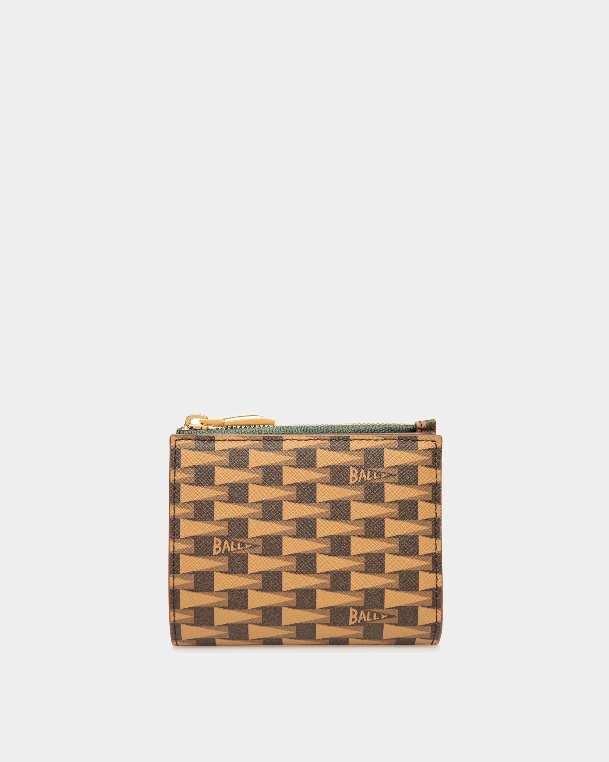 Pennant Wallet In Desert And Kelly Green Leather And TPU - Men's - Bally - 01