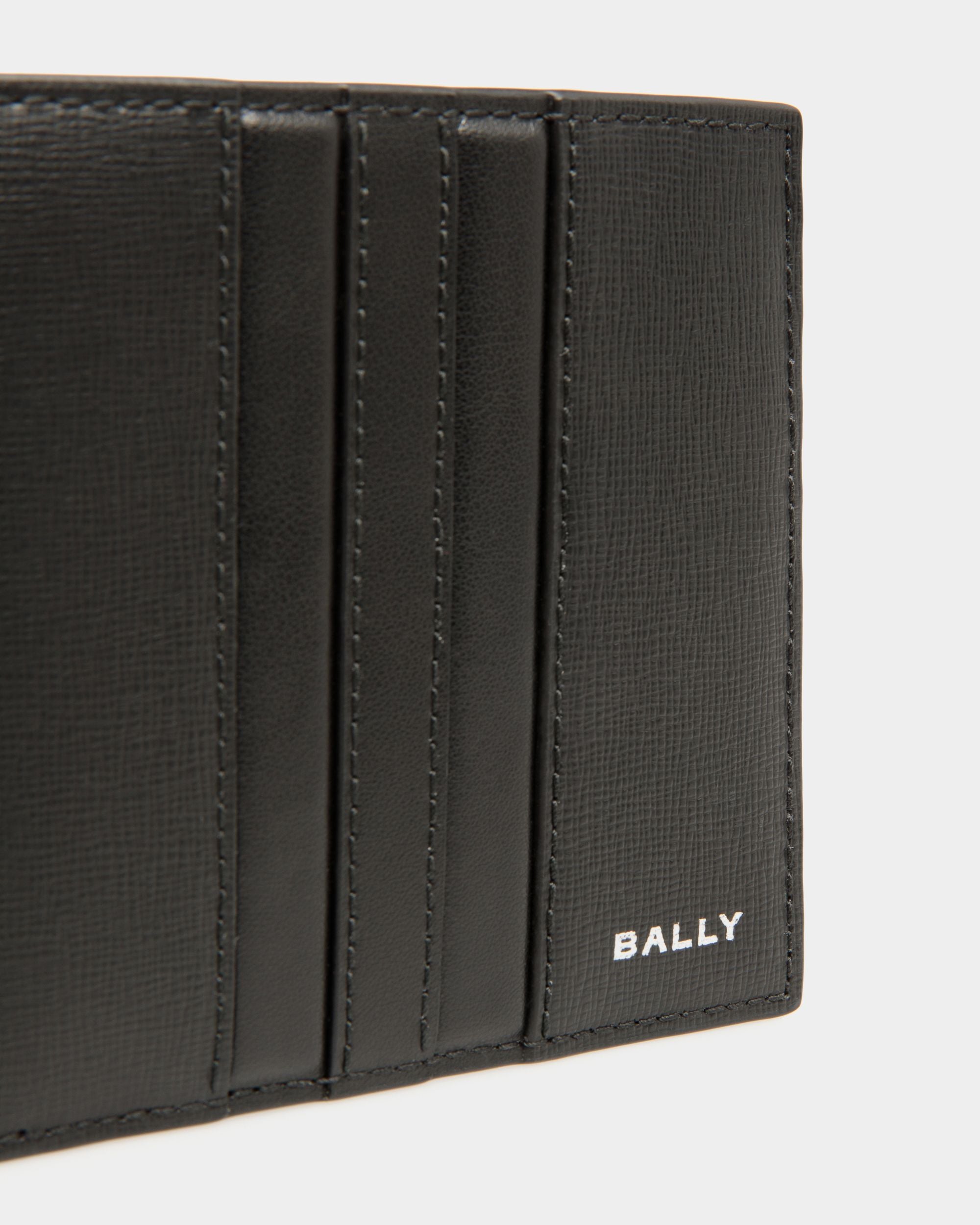 Mythos Bifold In Black Recycled Leather - Men's - Bally - 04
