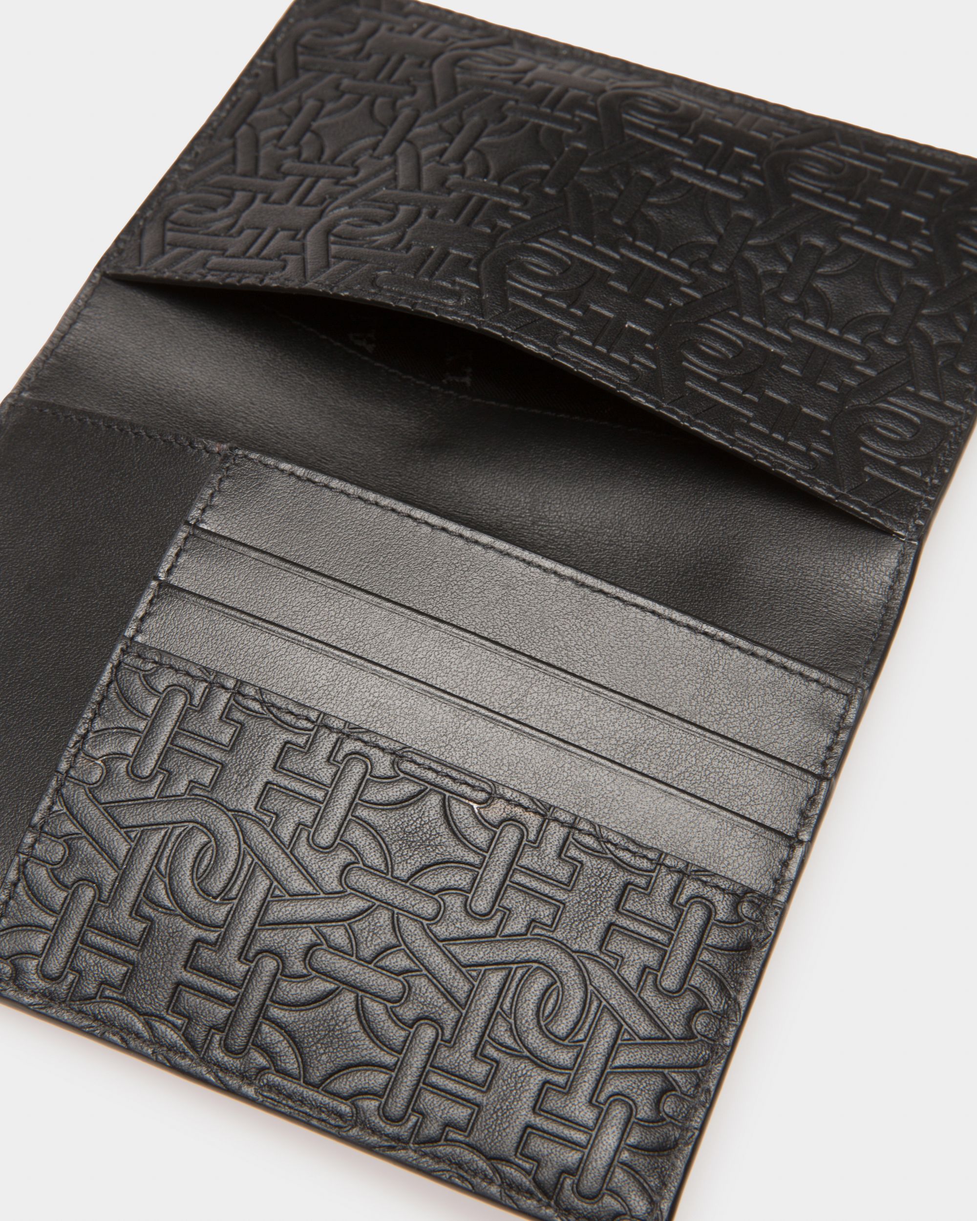 Bovert Leather Passport Holder In Black - Men's - Bally - 04