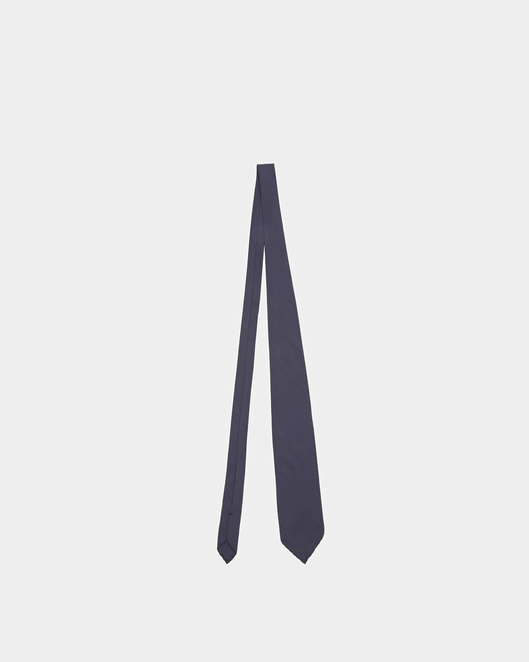 Silk Tie In Navy - Men's - Bally - 01