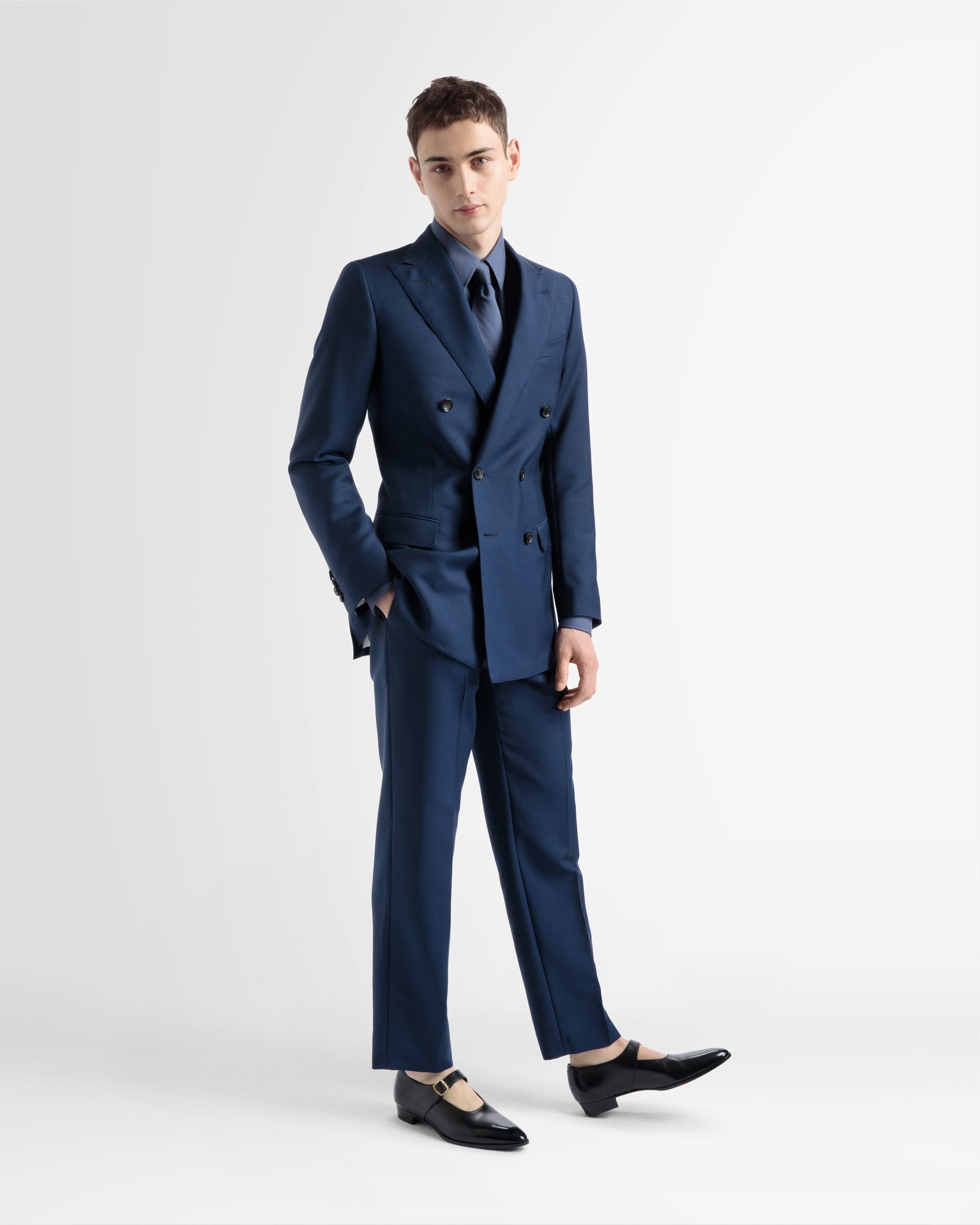 Silk Tie In Navy - Men's - Bally - 02