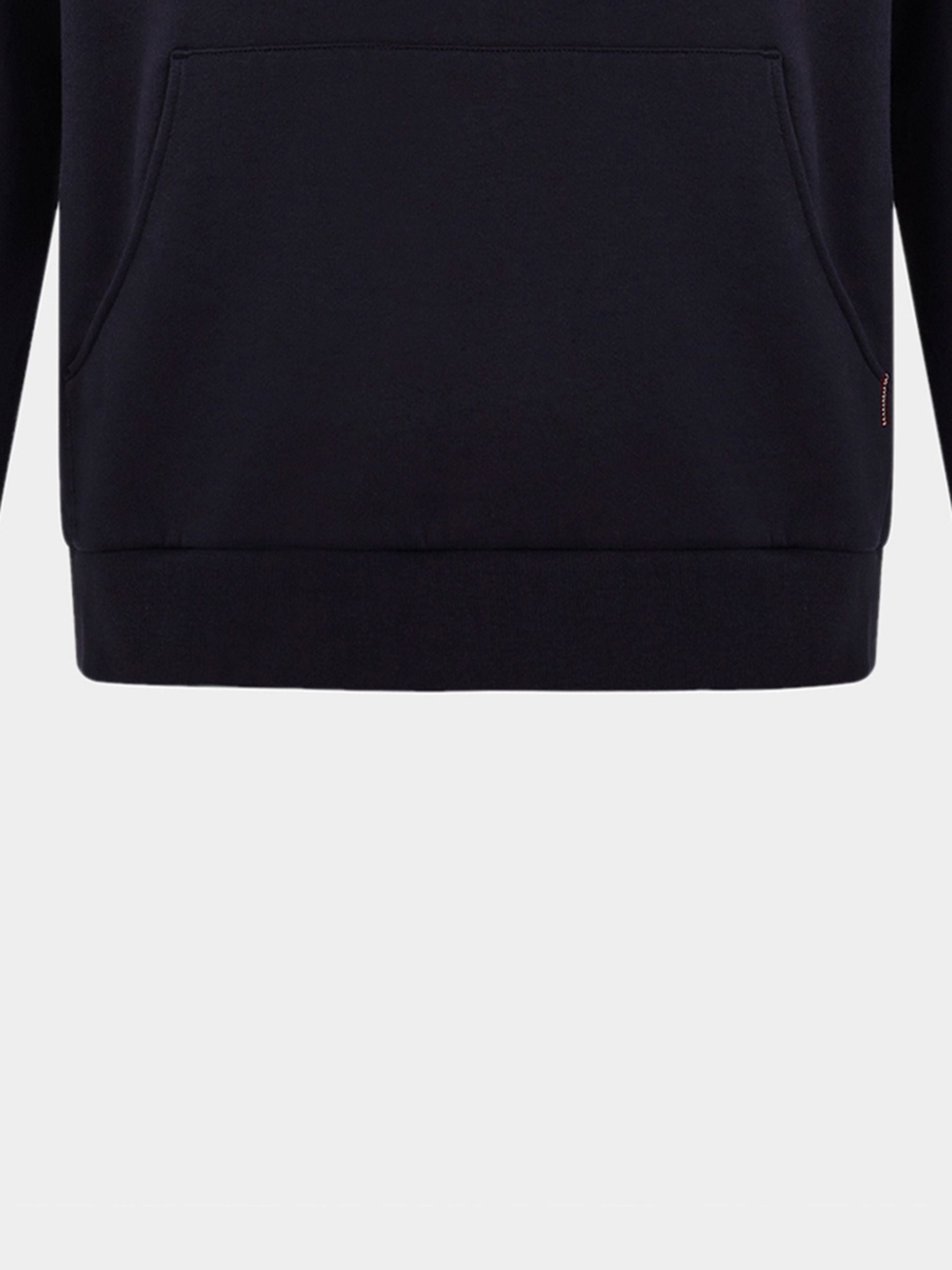 Hoodie in Blue Mélange Cotton - Men's - Bally - 04