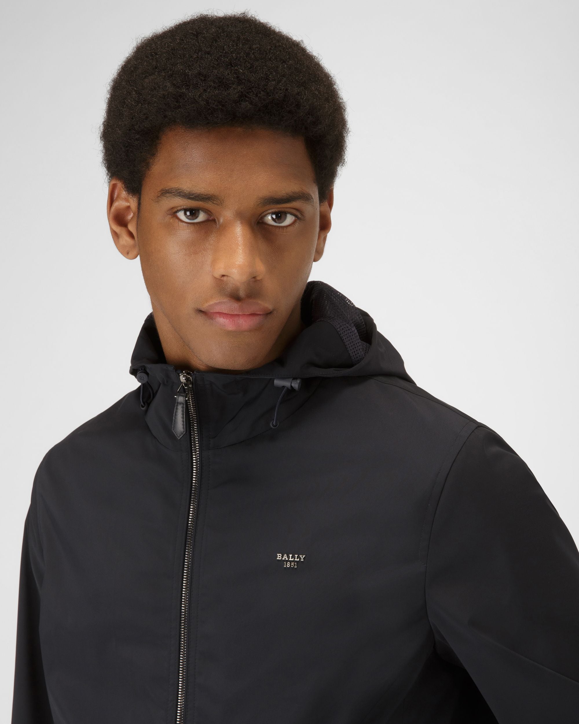 Polyester Windbreaker In Black - Men's - Bally - 02