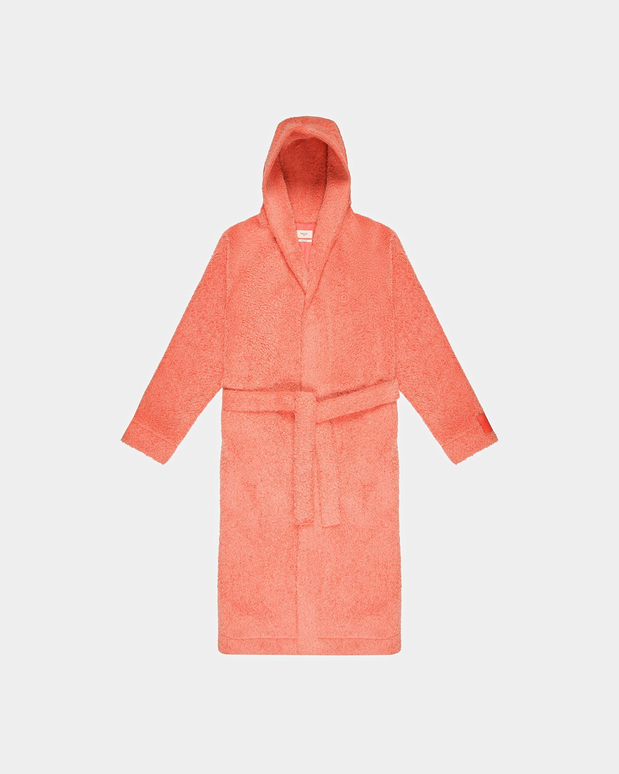 Alpaca Wool Coat In Orange - Women's - Bally - 05