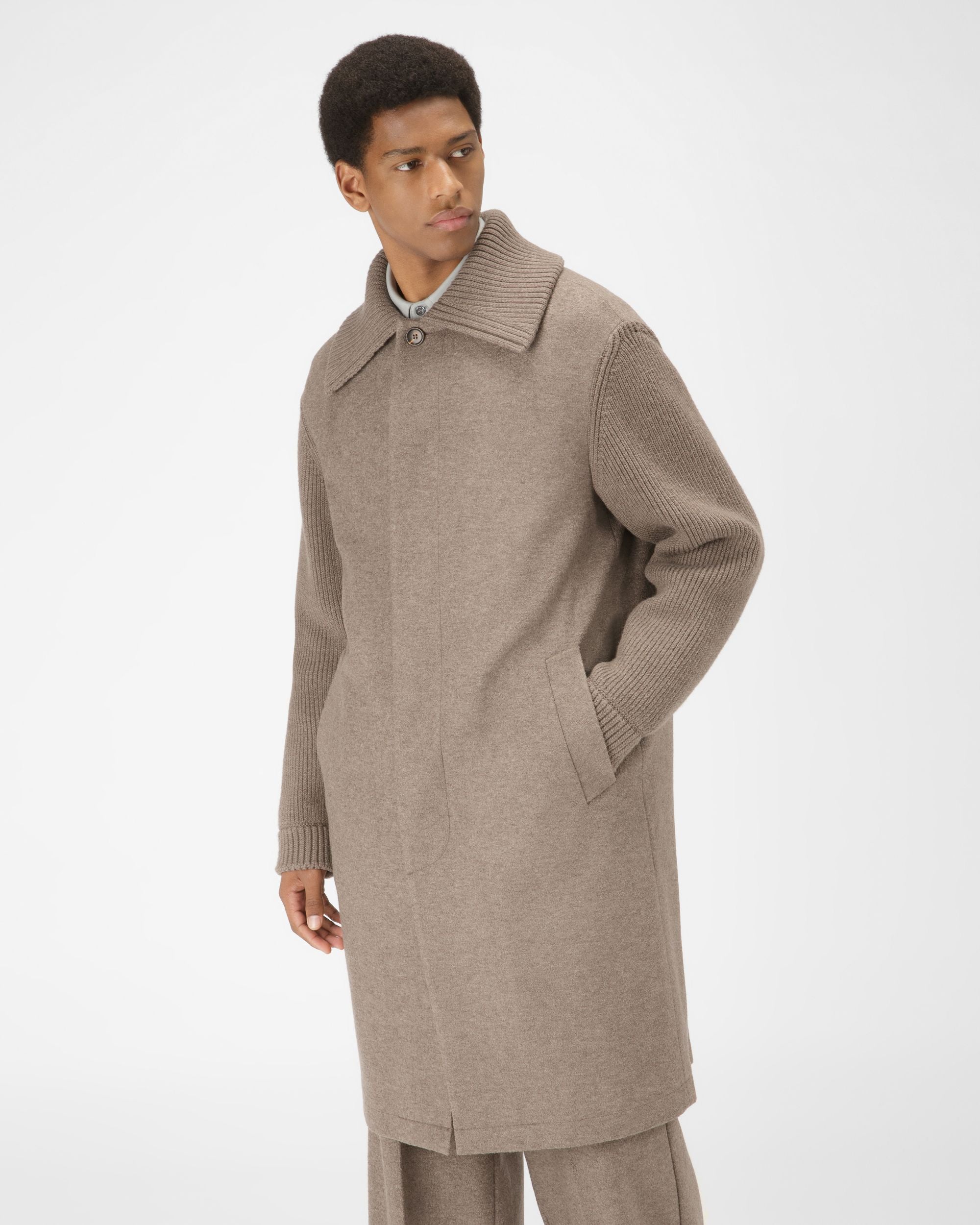Mixed Material Coat - Men's - Bally - 06