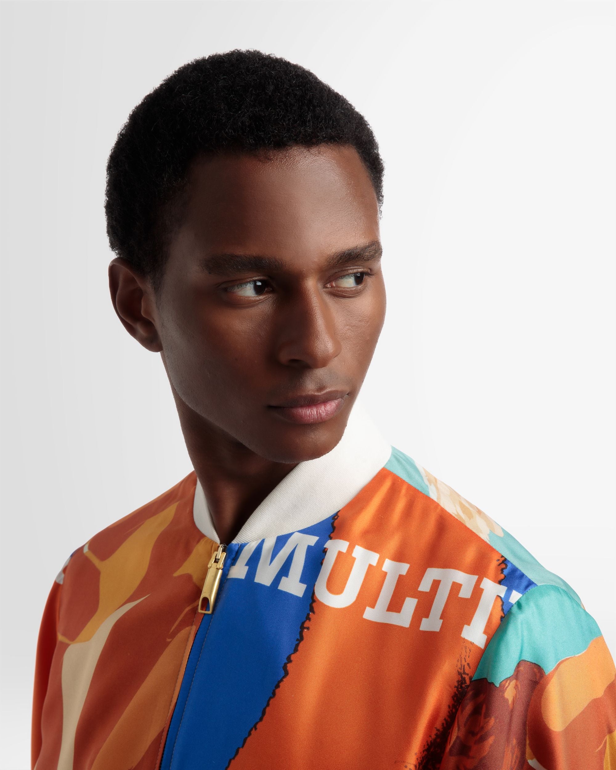 Silk Printed Bomber Jacket In Multicolour - Men's - Bally - 03