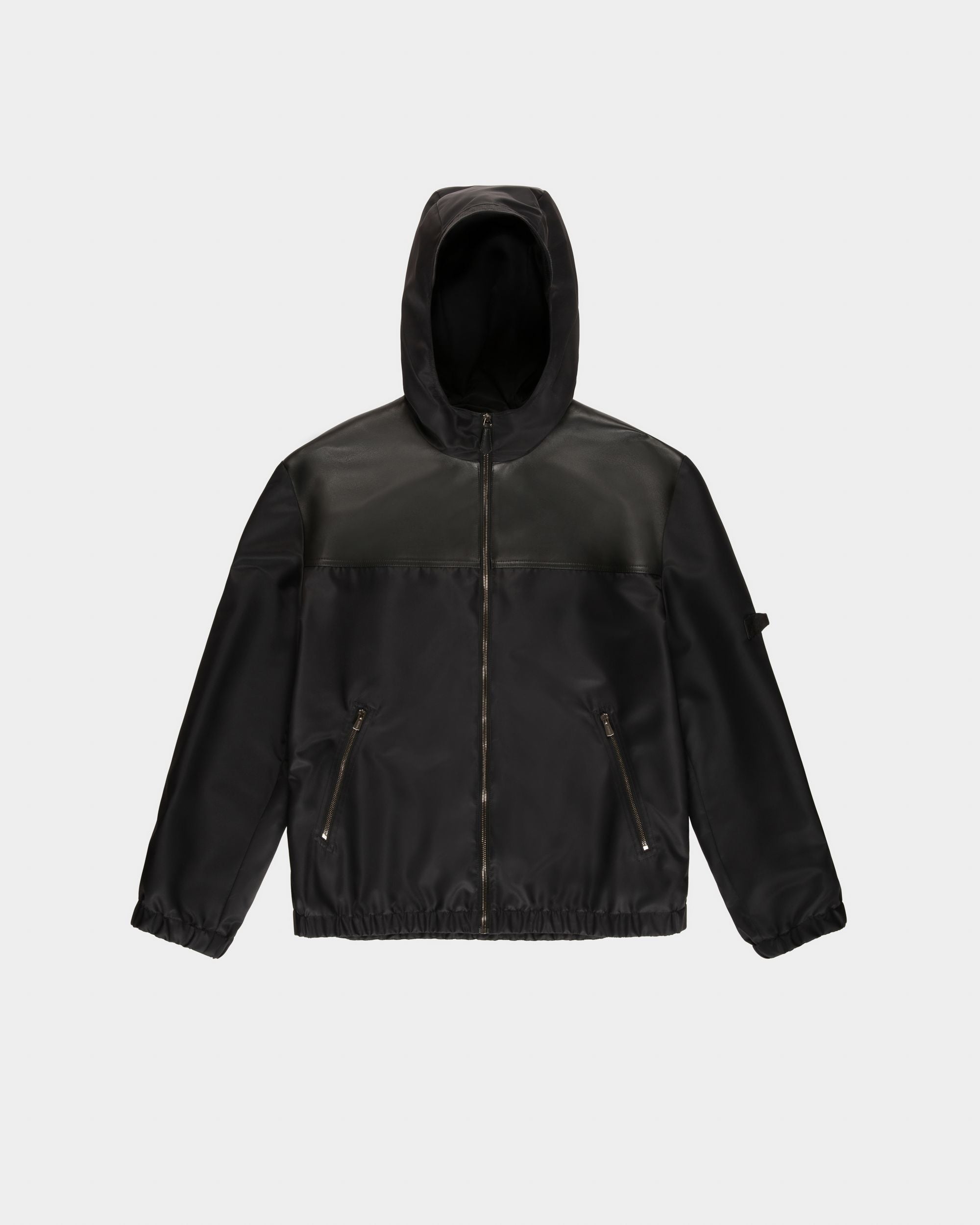 Recycled Nylon Bomber Jacket In Black - Men's - Bally - 04