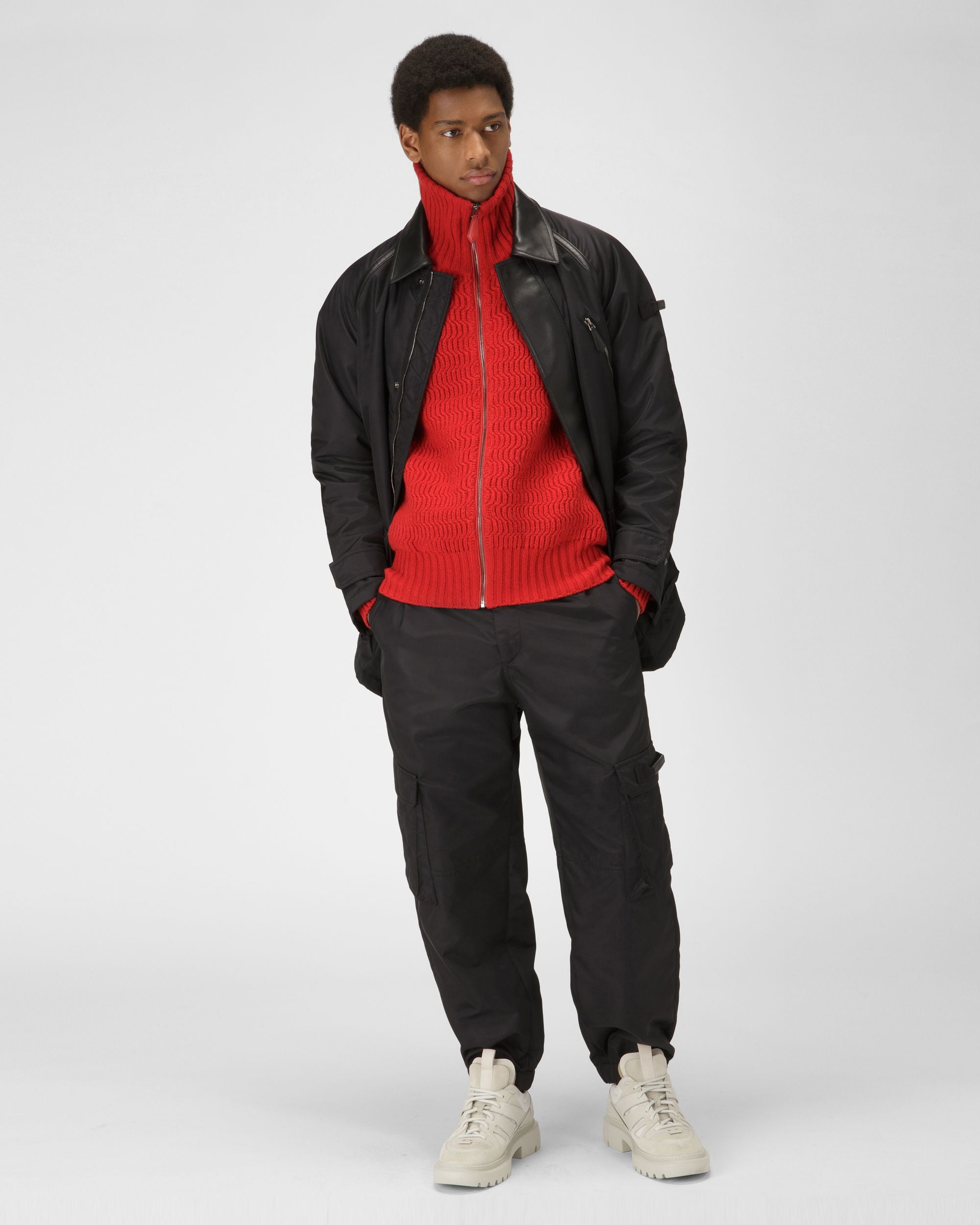 Recycled Nylon Jacket In Black - Men's - Bally - 05