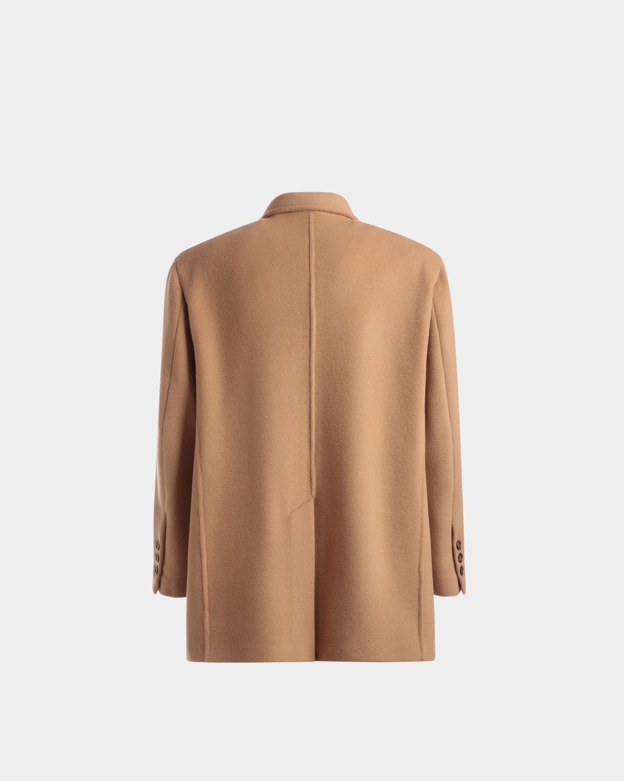 Single-Breasted Jacket In Camel Cashmere Mix - Men's - Bally - 06