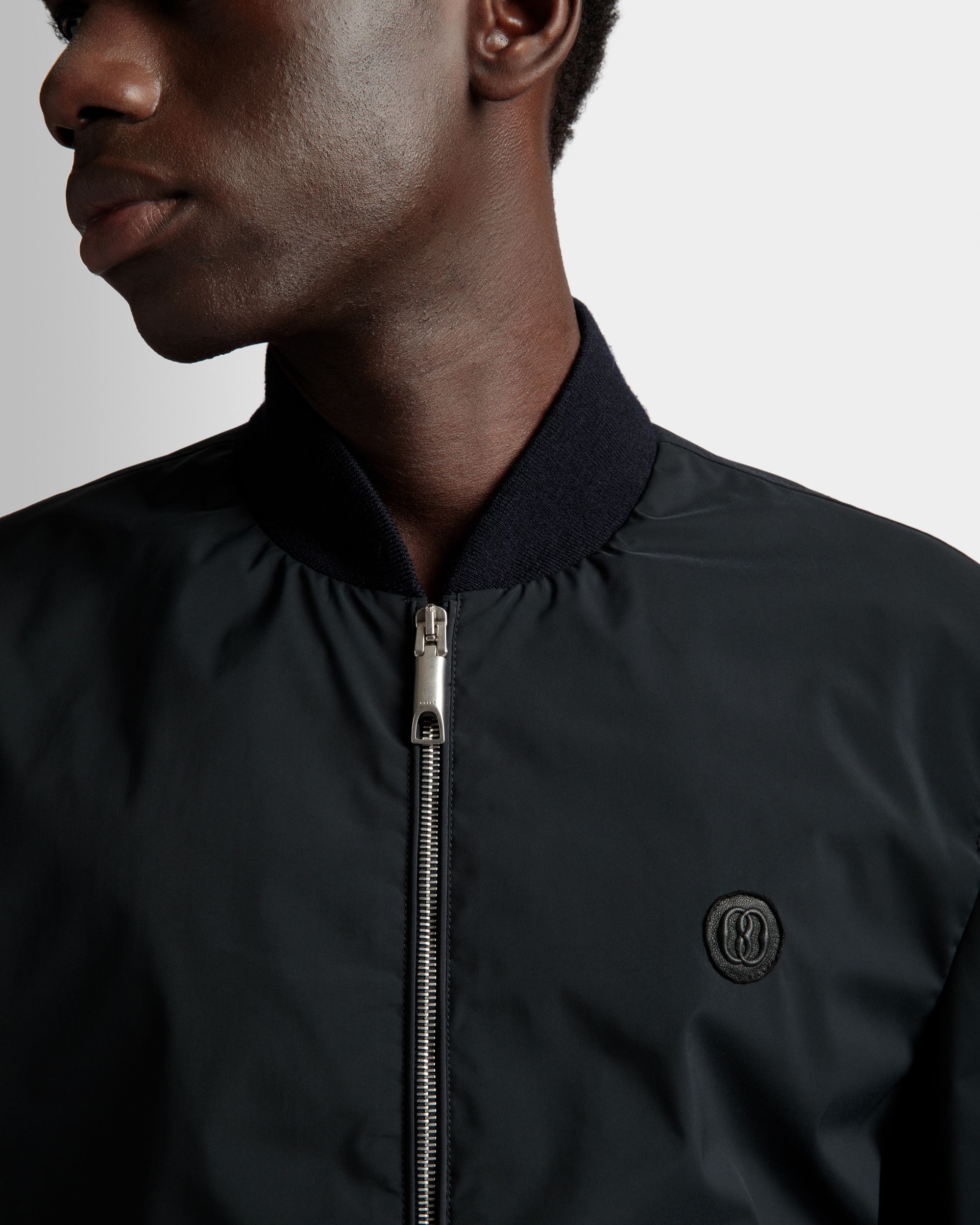 Bomber Jacket In Ink Fabric - Men's - Bally - 04