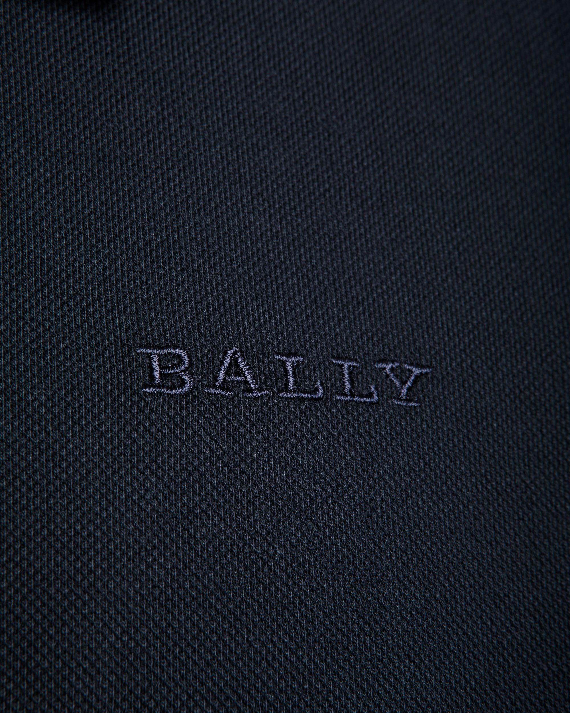 Polo Shirt in Blue Piqué-Knit Cotton - Men's - Bally - 02
