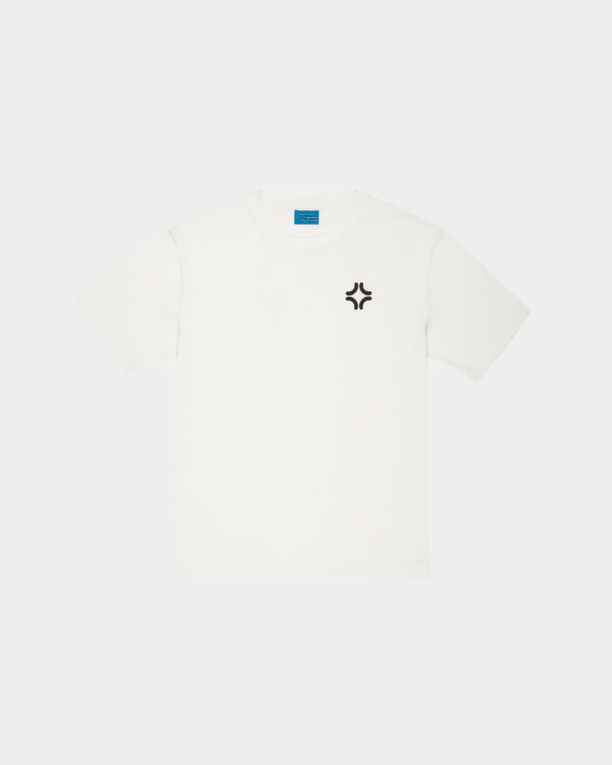Organic Cotton T-Shirt In Bone - Men's - Bally - 01