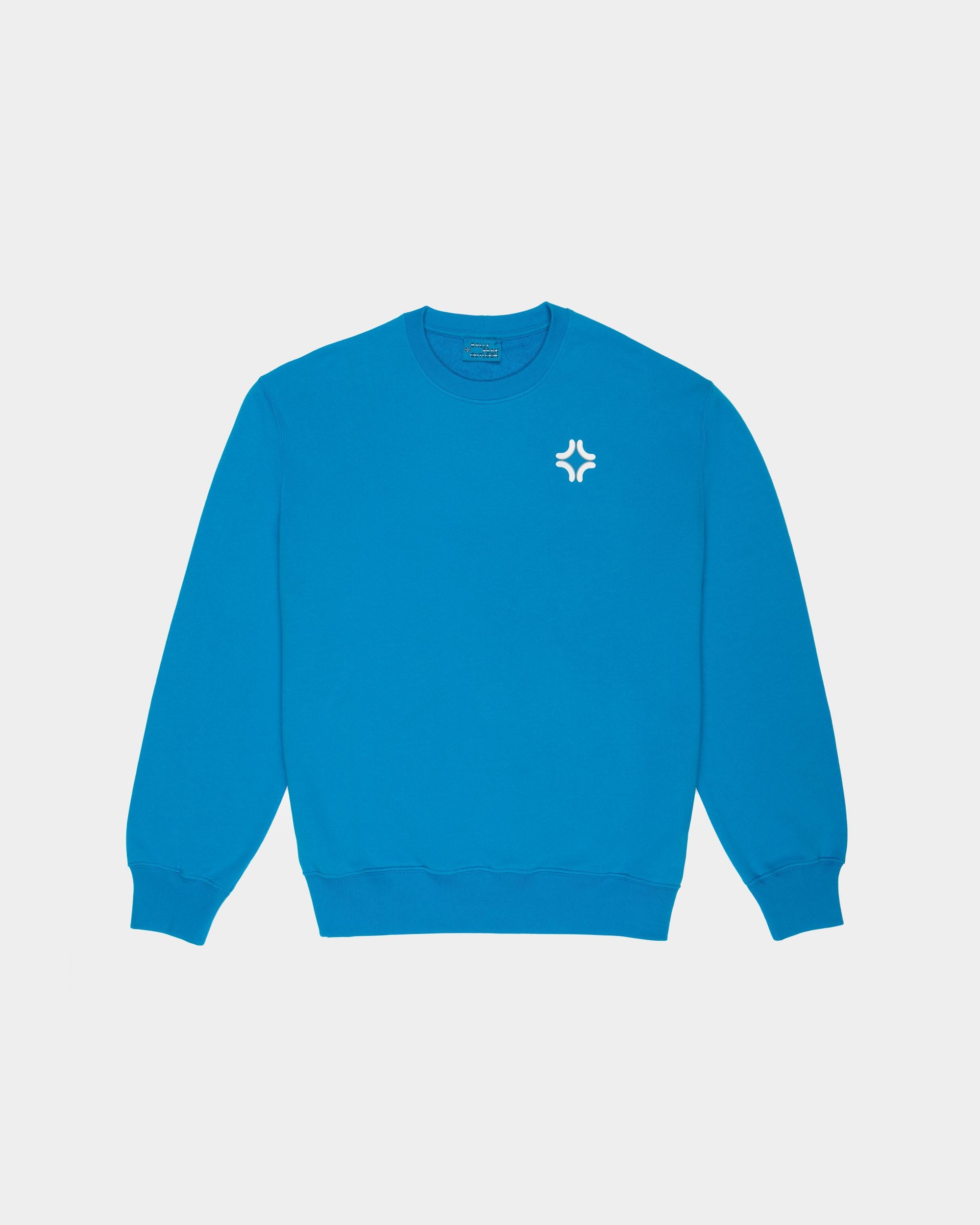 Organic Cotton Crewneck In Blue - Men's - Bally - 01