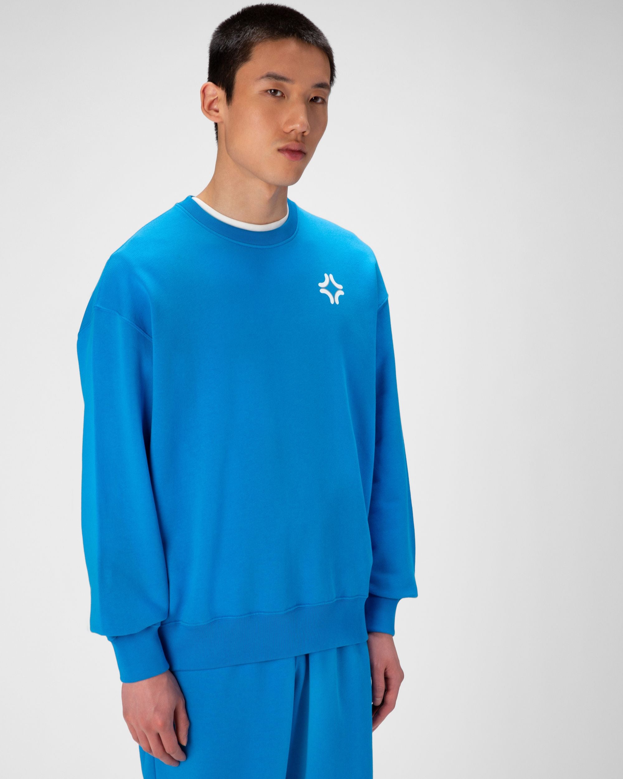 Organic Cotton Crewneck In Blue - Men's - Bally - 03
