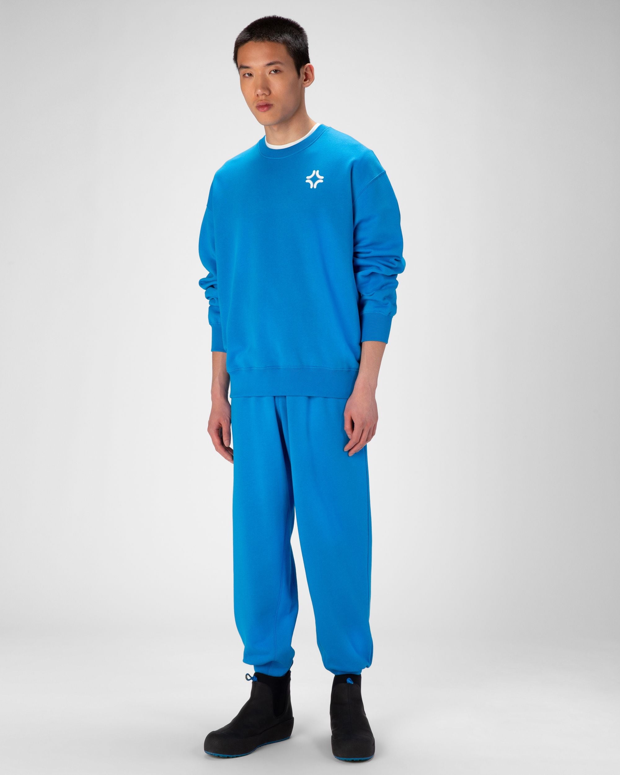 Organic Cotton Crewneck In Blue - Men's - Bally - 05