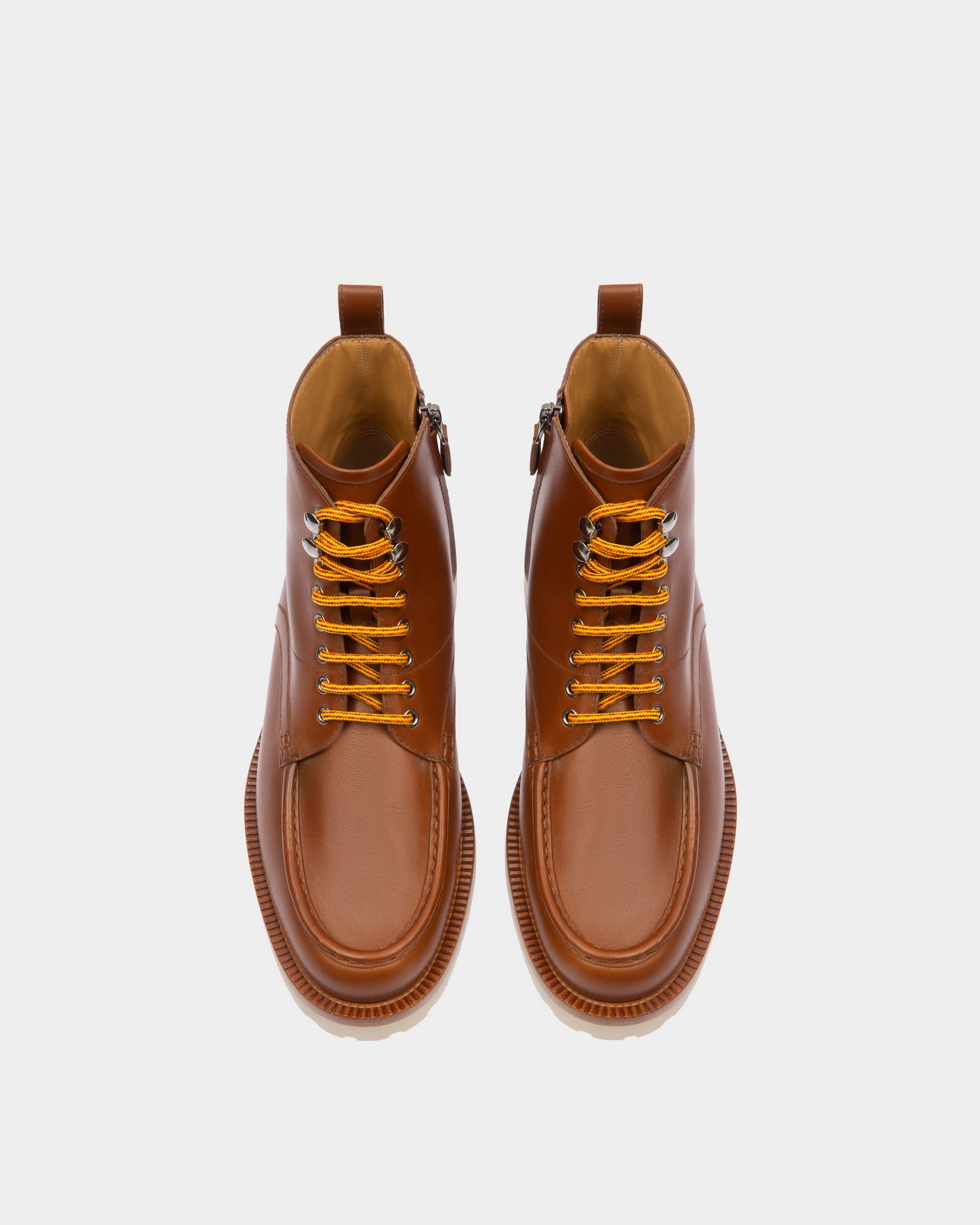 Nobilus Leather Boots In Brown - Men's - Bally - 02