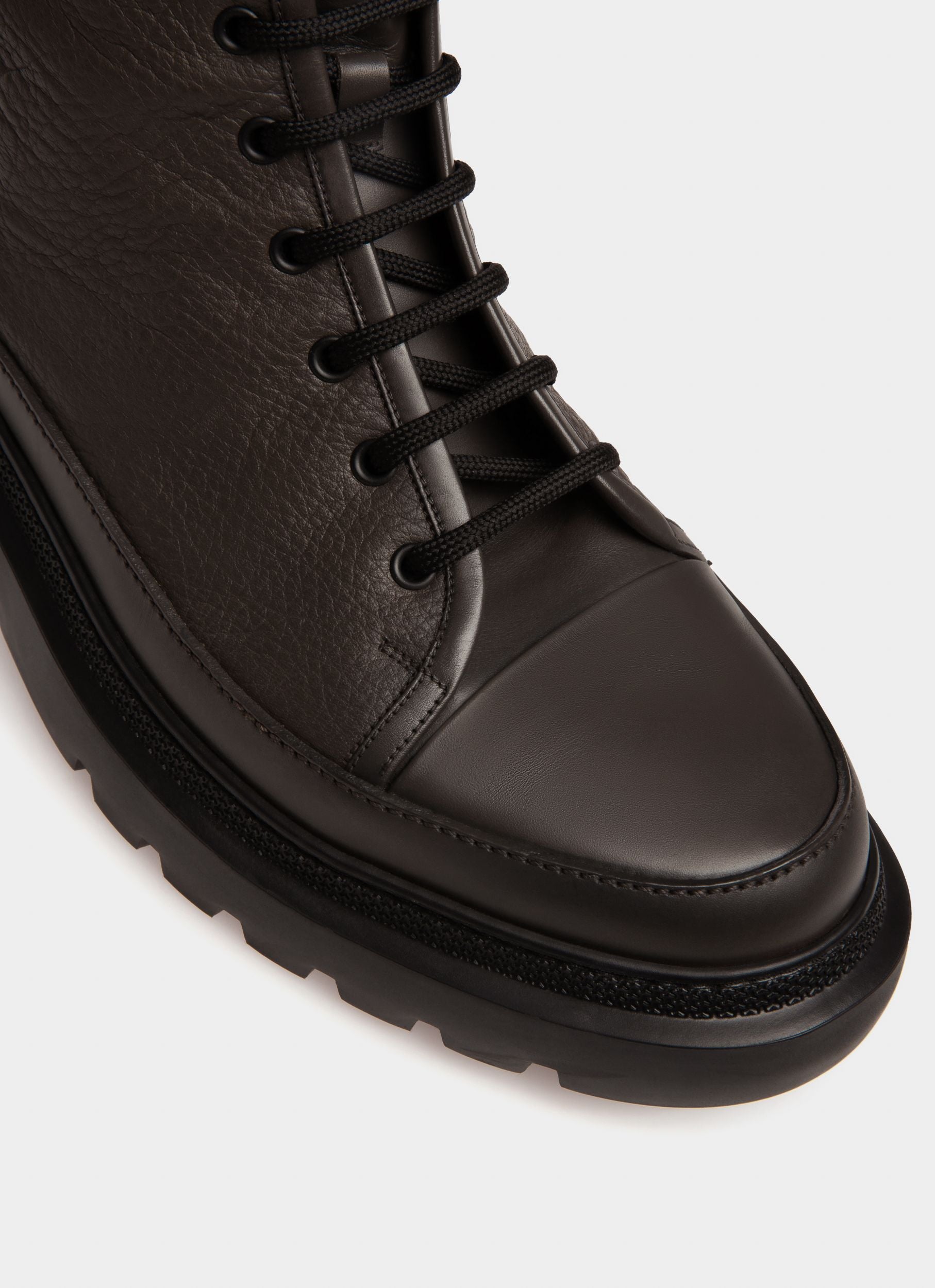 Vatiz Leather Boots In Army Green - Men's - Bally - 06