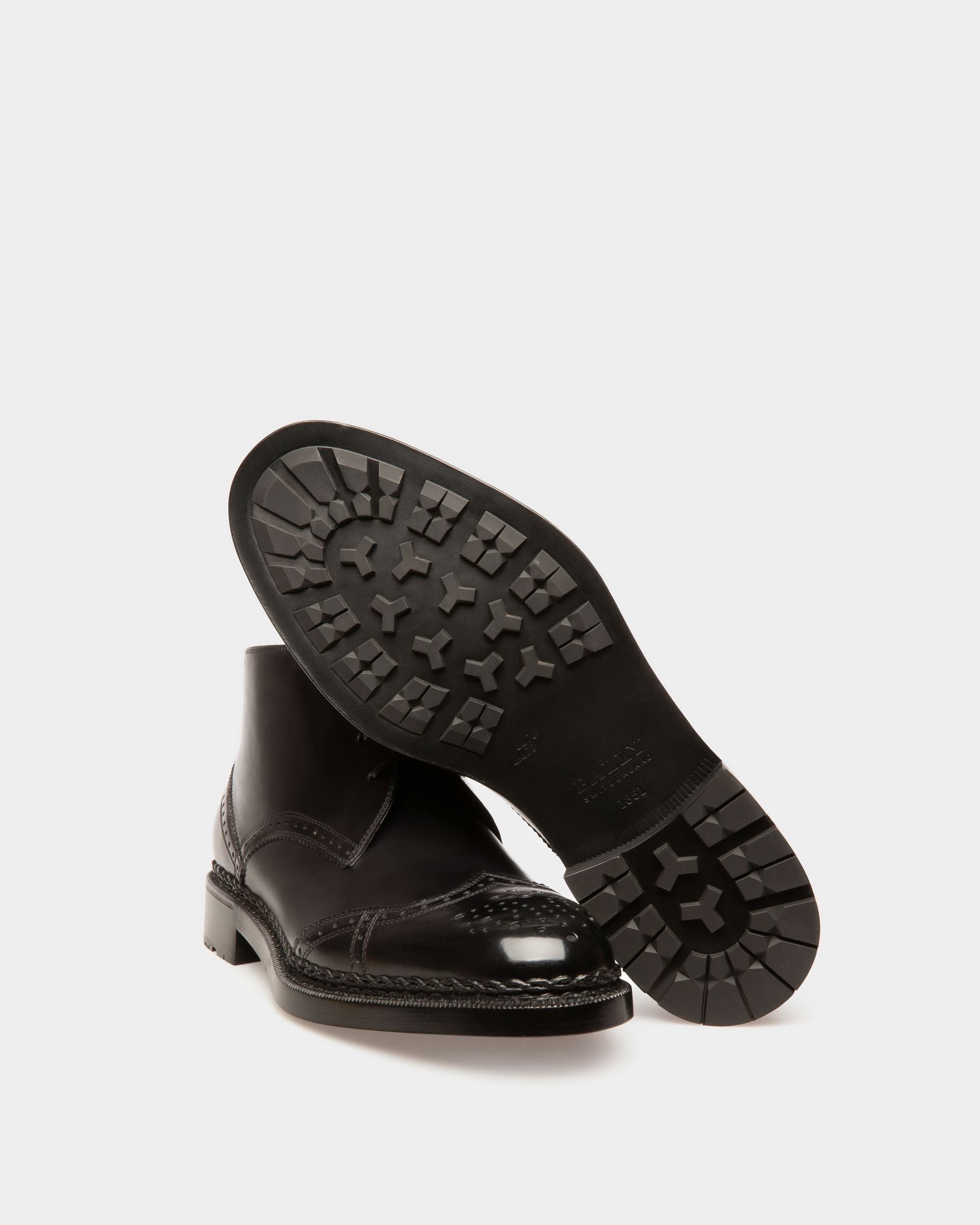Oktavio Leather Boots In Black - Men's - Bally - 04